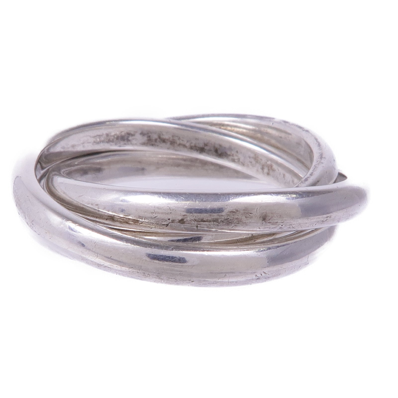 TIFFANY＆CO 925純銀Triple Rolling Ring戒指US#9