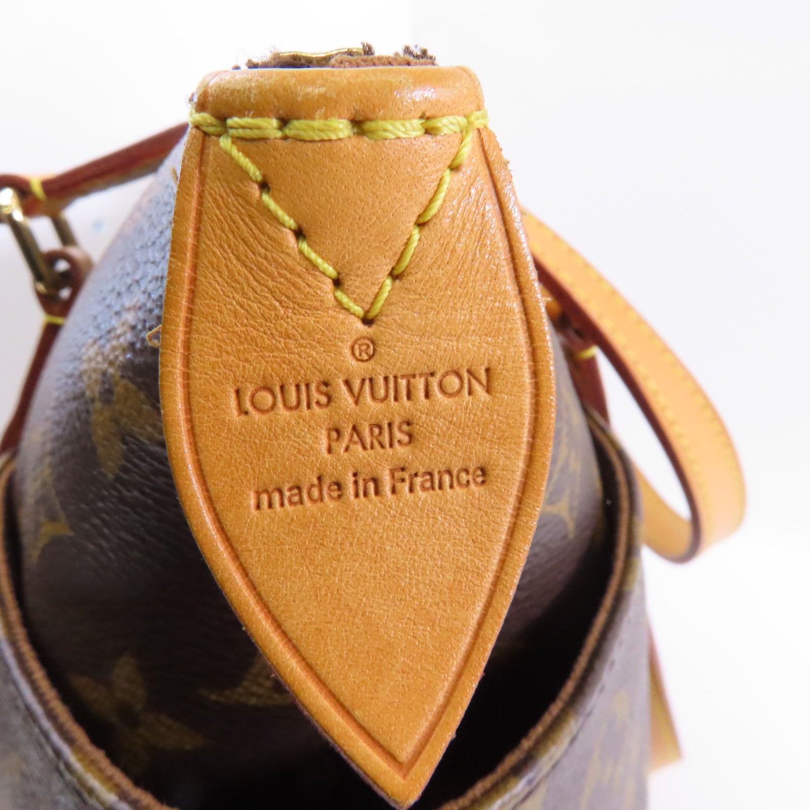 LOUIS VUITTON Monogram Totally PM金扣手挽袋棕色