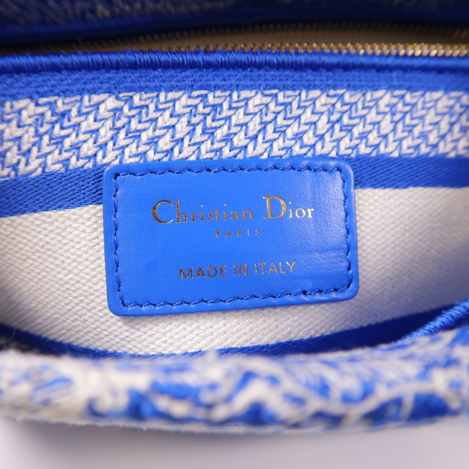 Dior 帆布Lady D-Lite金扣手挽肩背兩用袋