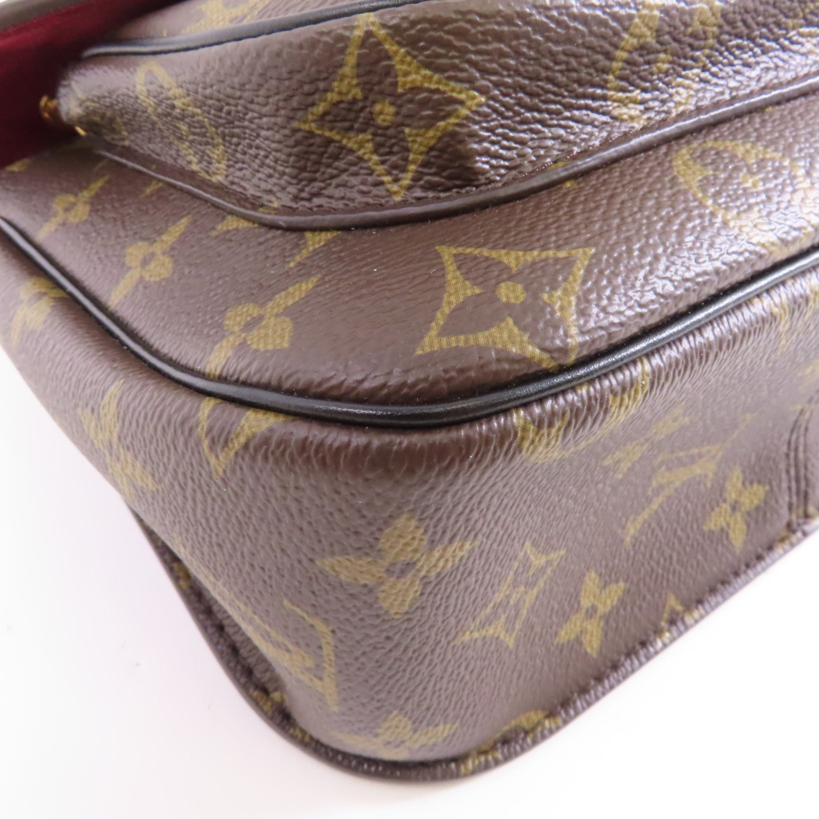 LOUIS VUITTON Monogram Passy金扣鏈帶肩背袋棕色