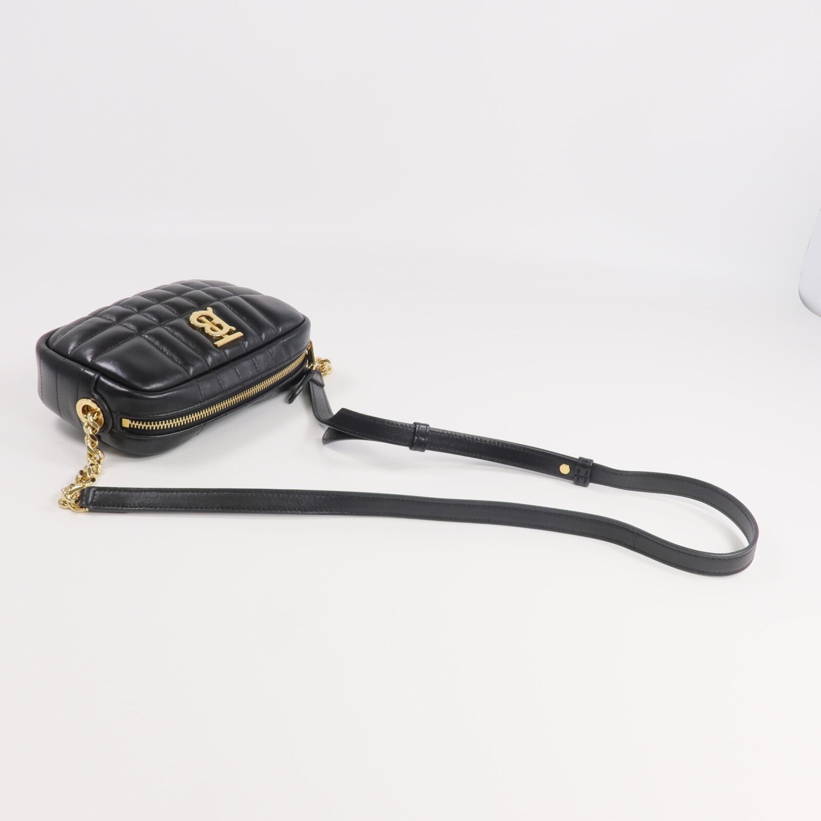 BURBERRY 牛皮皮革Lola金扣肩背袋