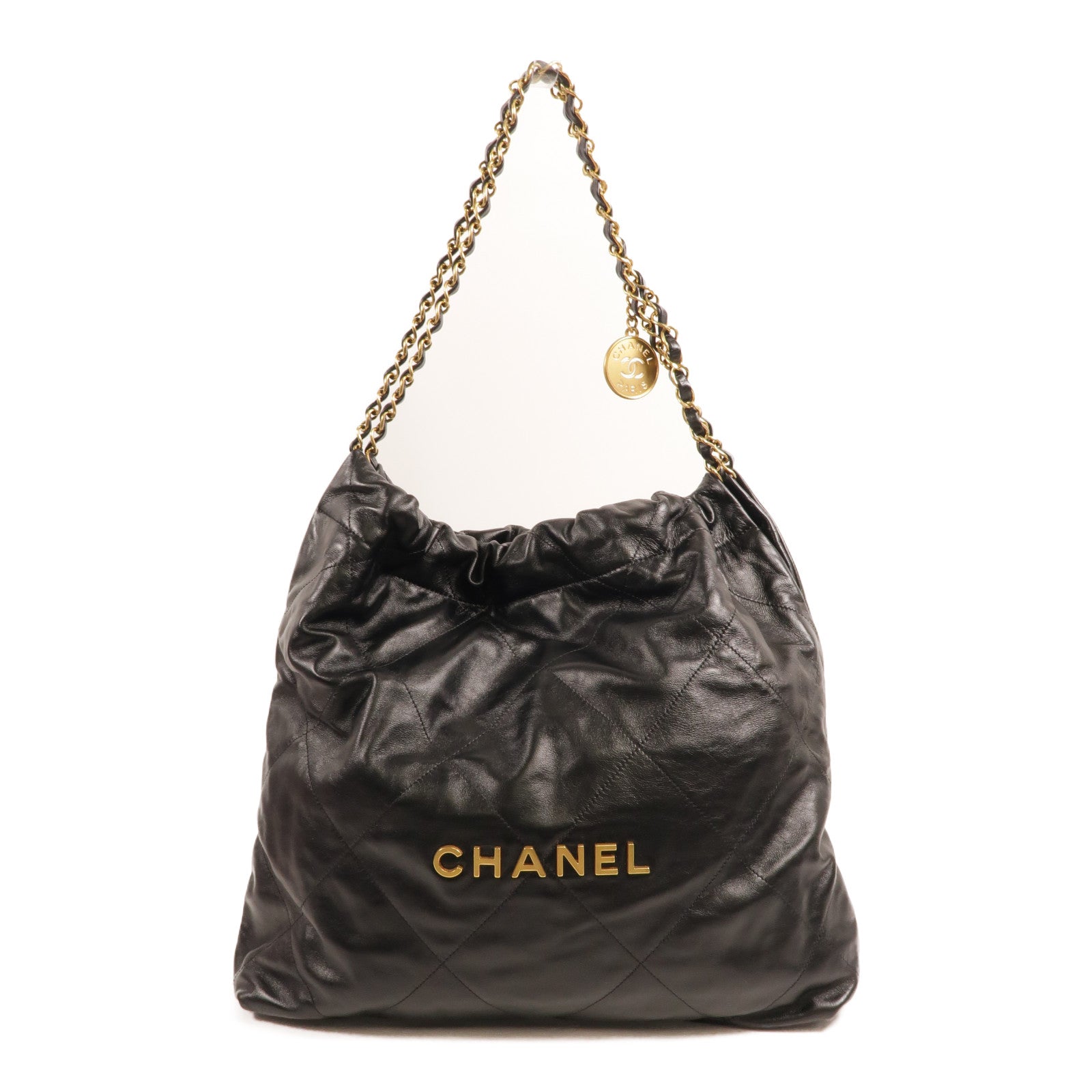CHANEL 牛皮皮革C22 Medium鏈帶肩背袋