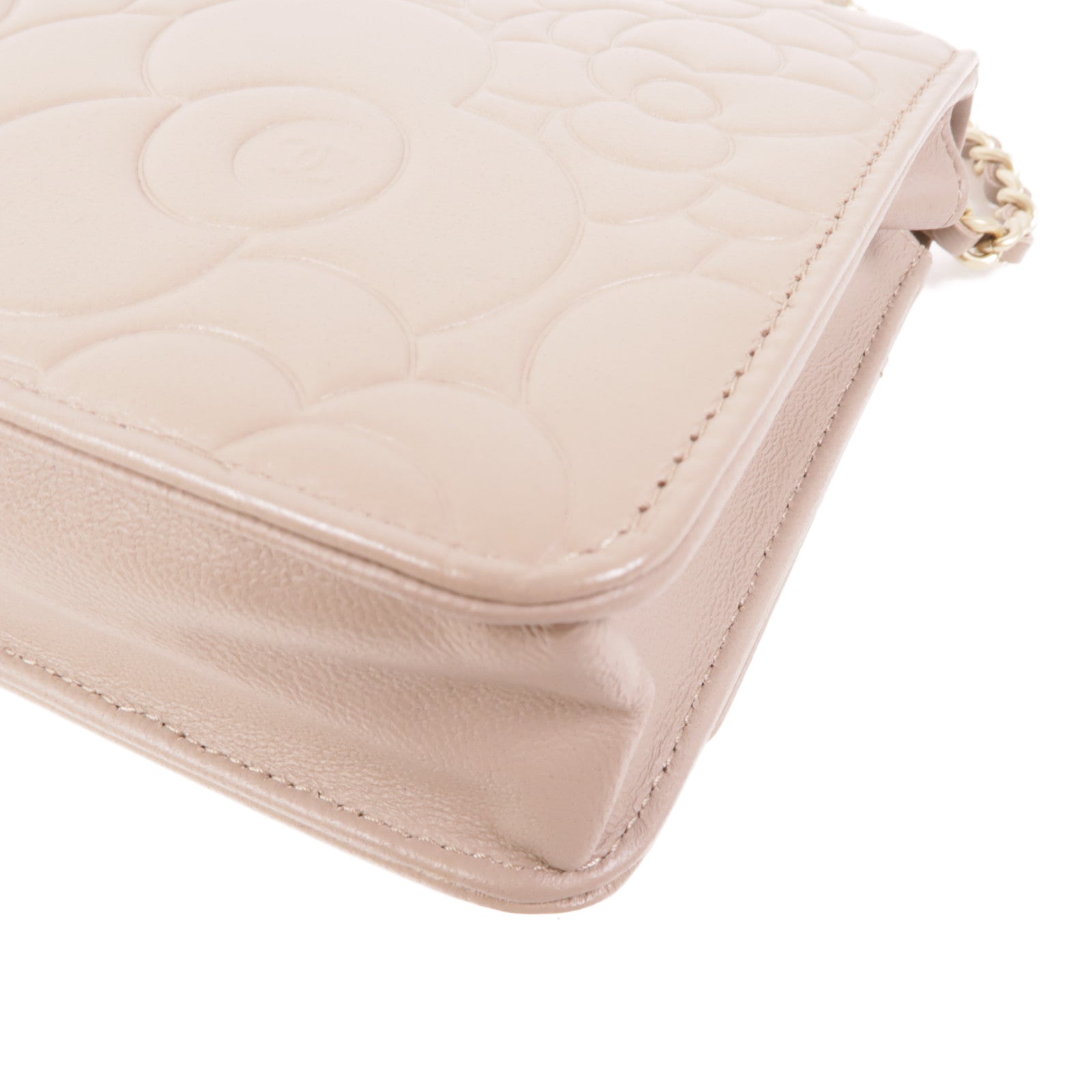 CHANEL 羊皮皮革WOC Chain Shoulder Bag金扣鏈帶肩背袋