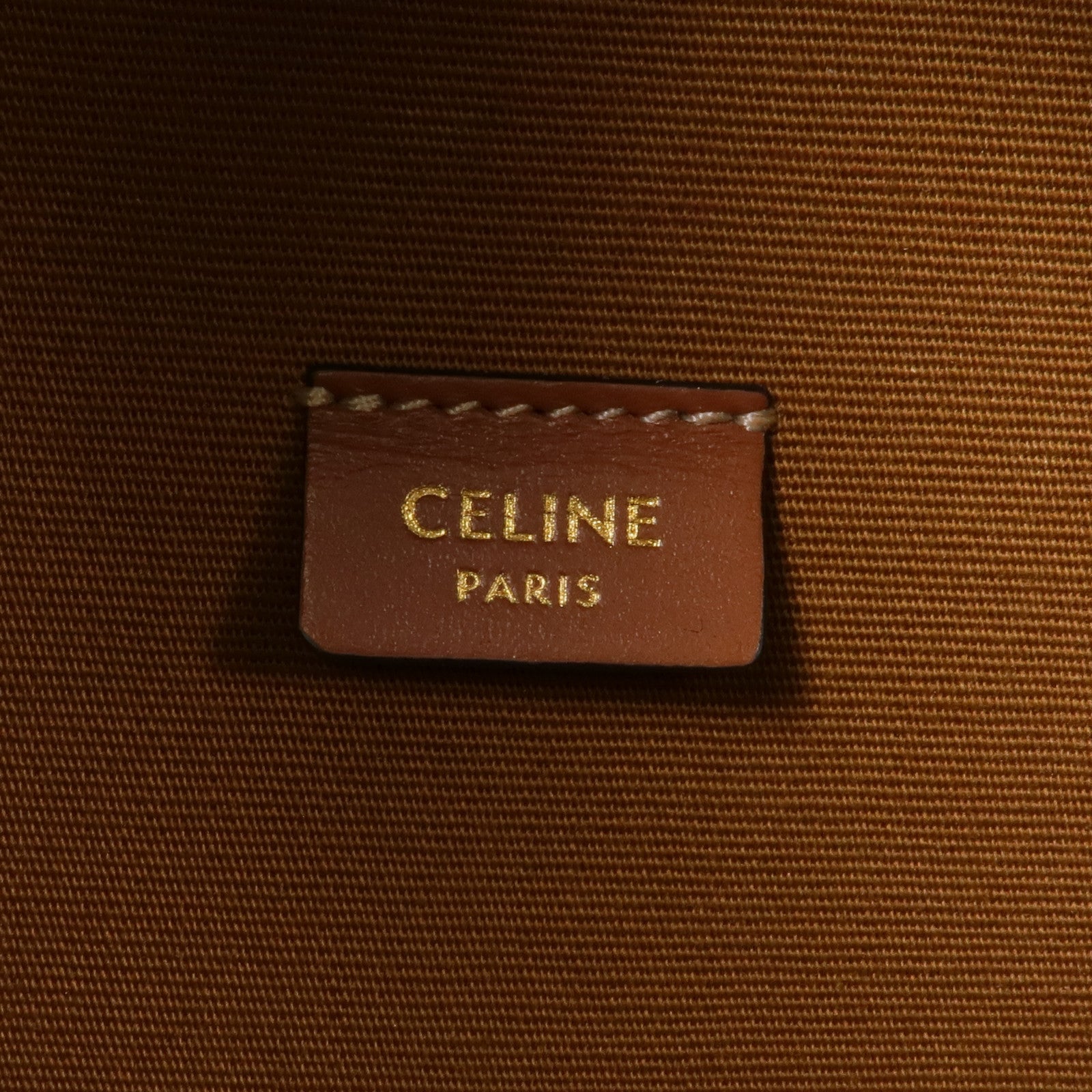 CELINE 塗層帆布Triomphe金扣鏈帶肩背袋