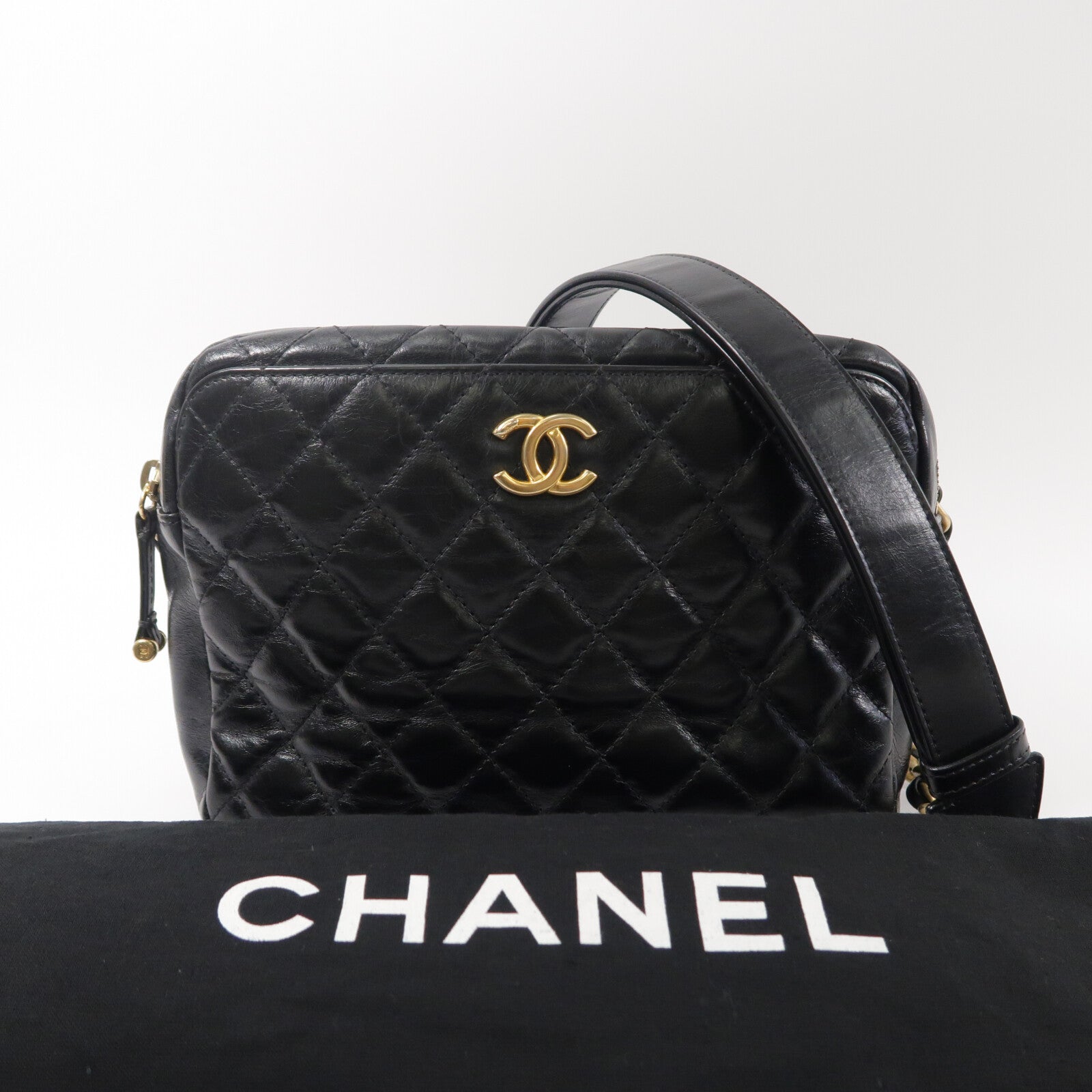 CHANEL 牛皮皮革Shoulder Bag鏈帶肩背袋