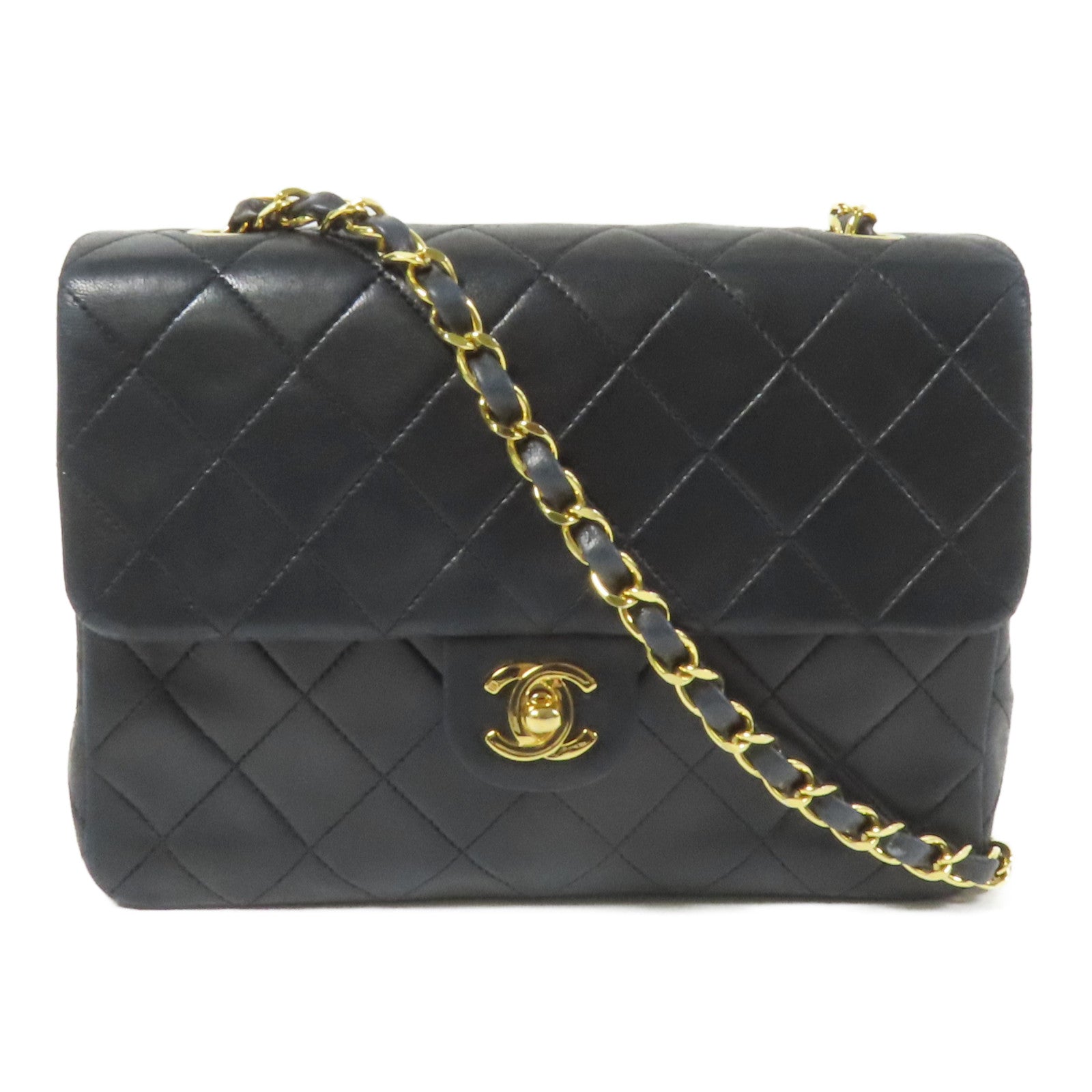 CHANEL 【激減優惠】羊皮皮革Mini Classic 20金扣鏈帶肩背袋