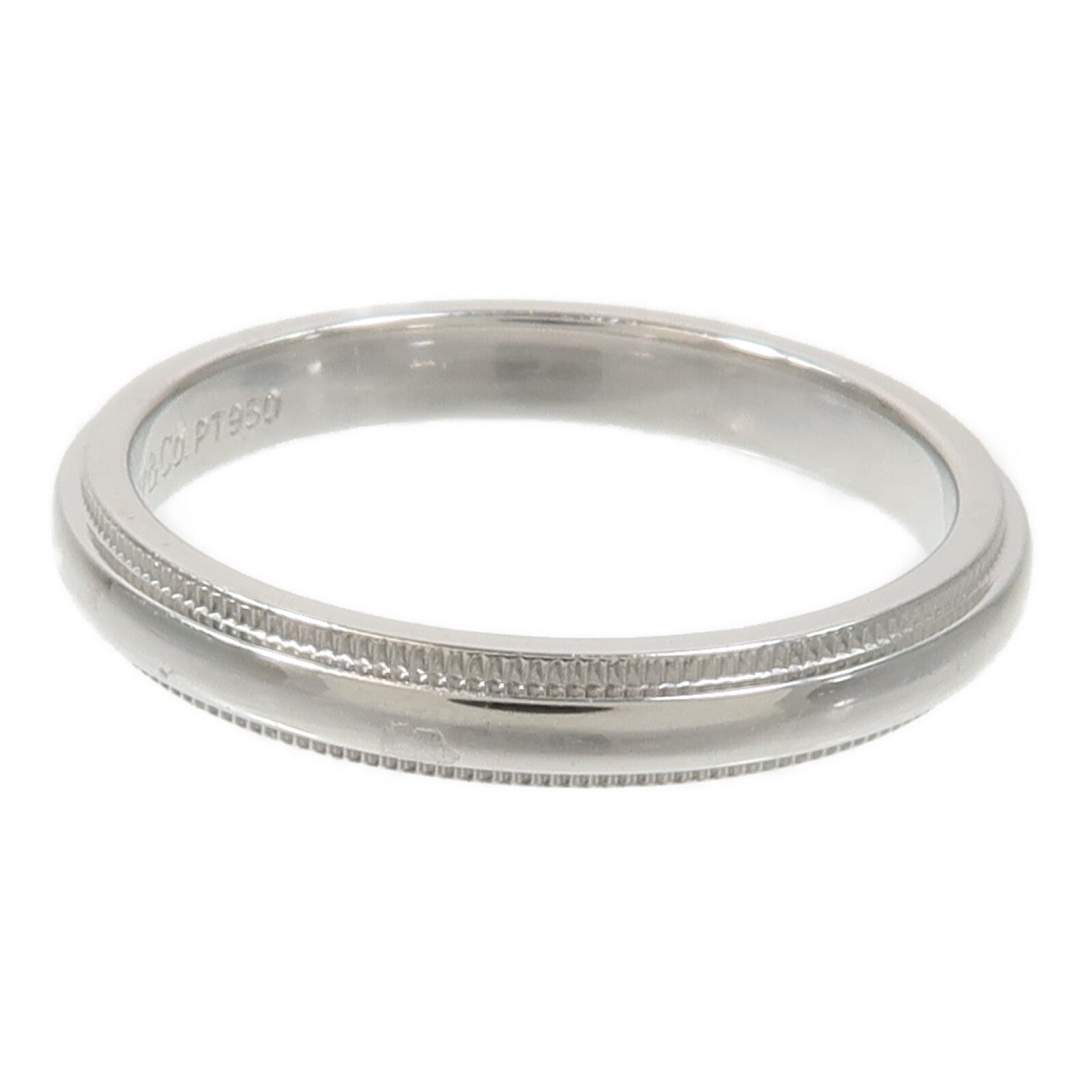 TIFFANY＆CO PT950鉑金Milgrain Band Ring戒指
