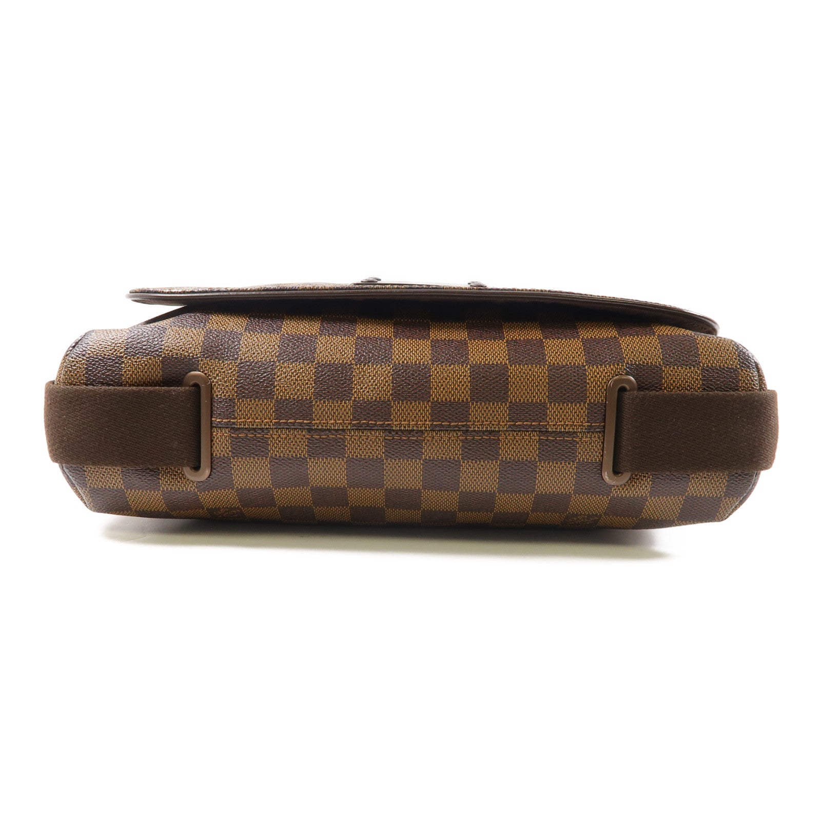 LOUIS VUITTON Damier Brooklyn MM金扣肩背袋啡色