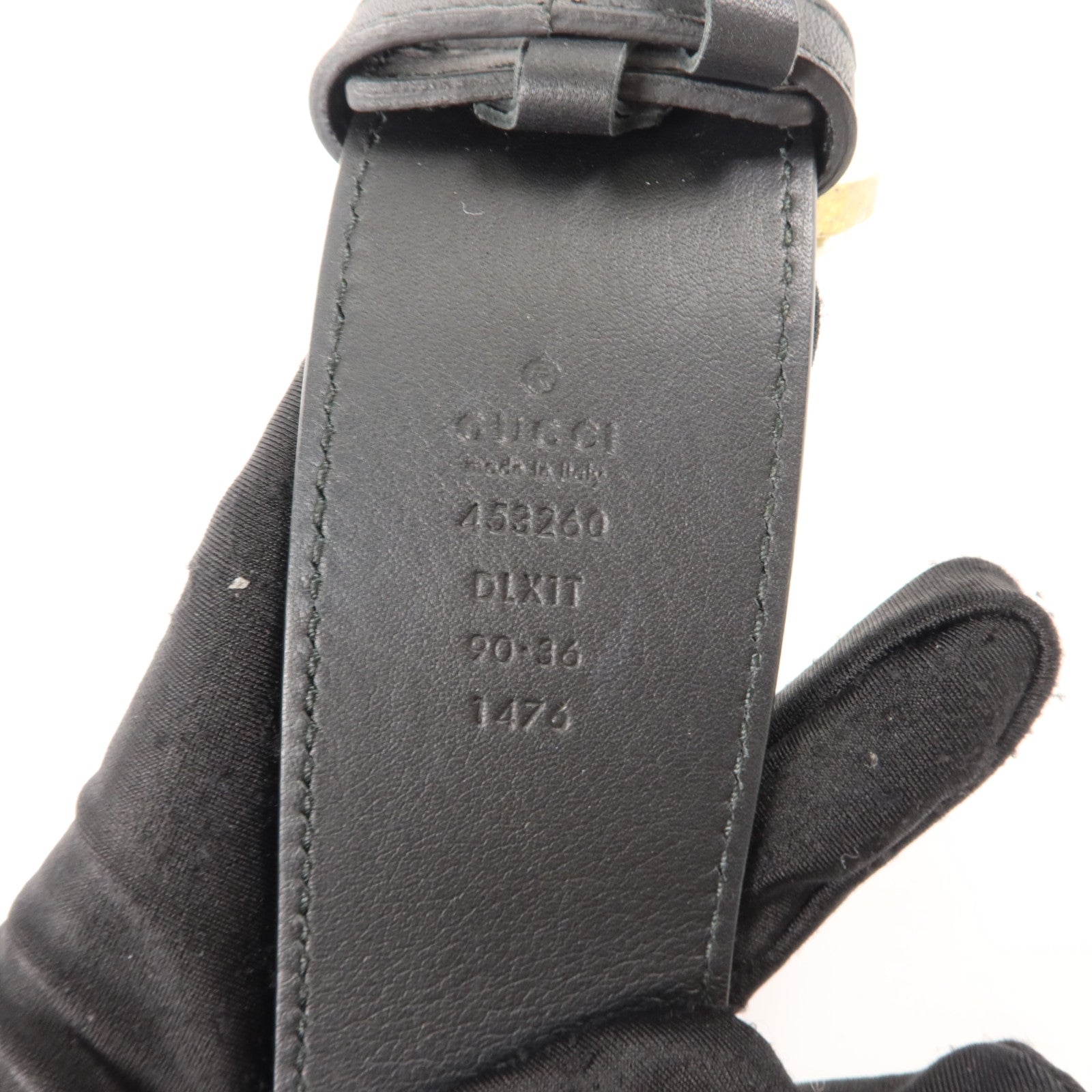 GUCCI 牛皮皮革GG Marrmont Belt 90cm皮帶