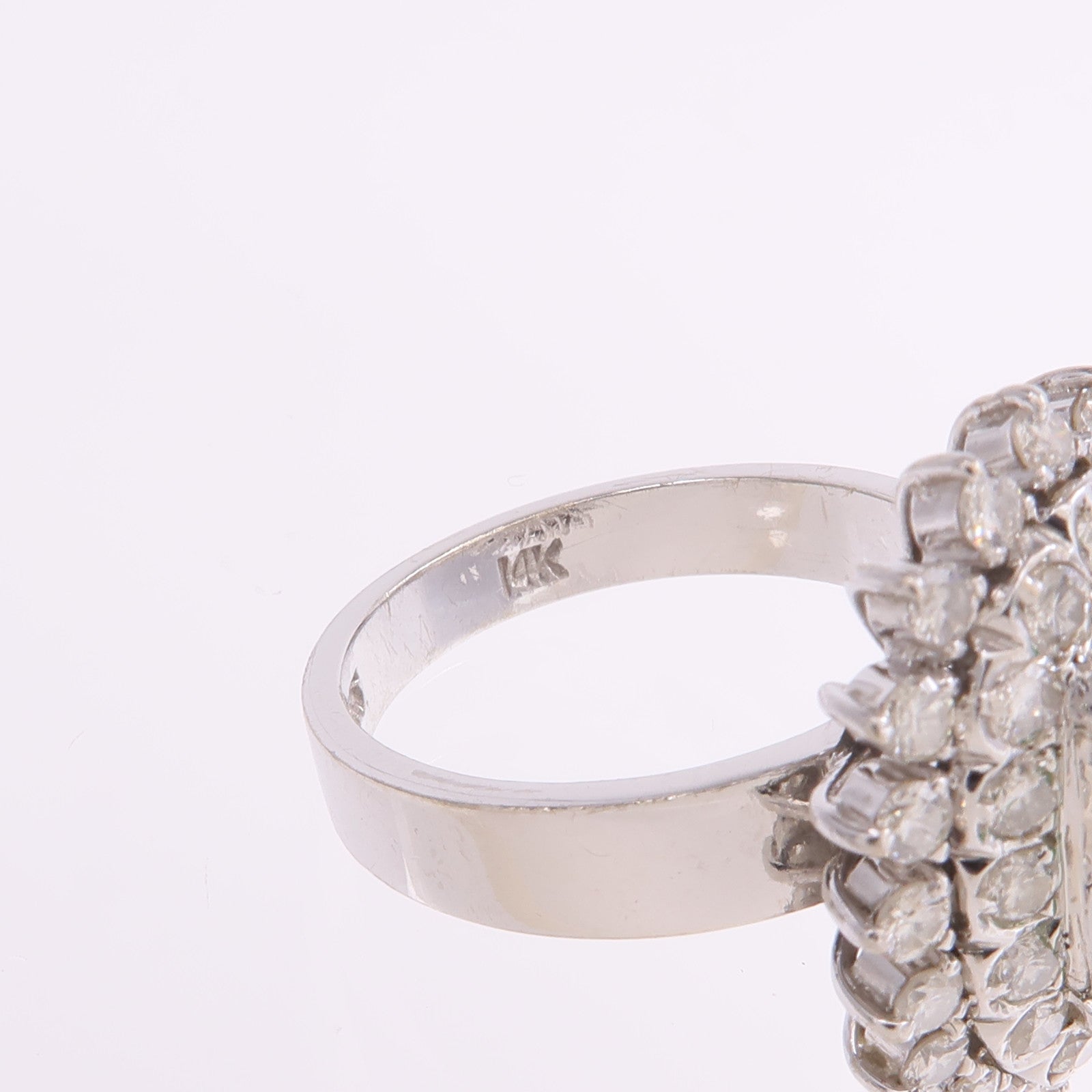 JEWELRY 14K白金Jade Diamond Ring翡翠/鑽石戒指