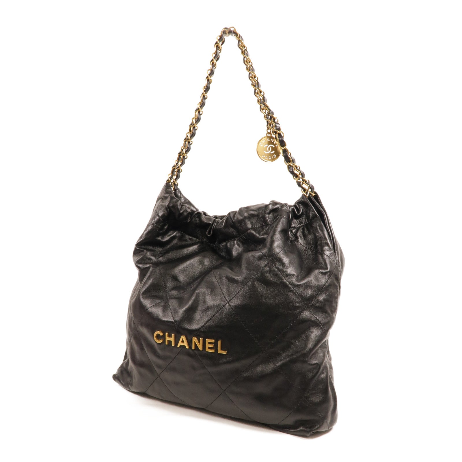 CHANEL 牛皮皮革C22 Medium鏈帶肩背袋