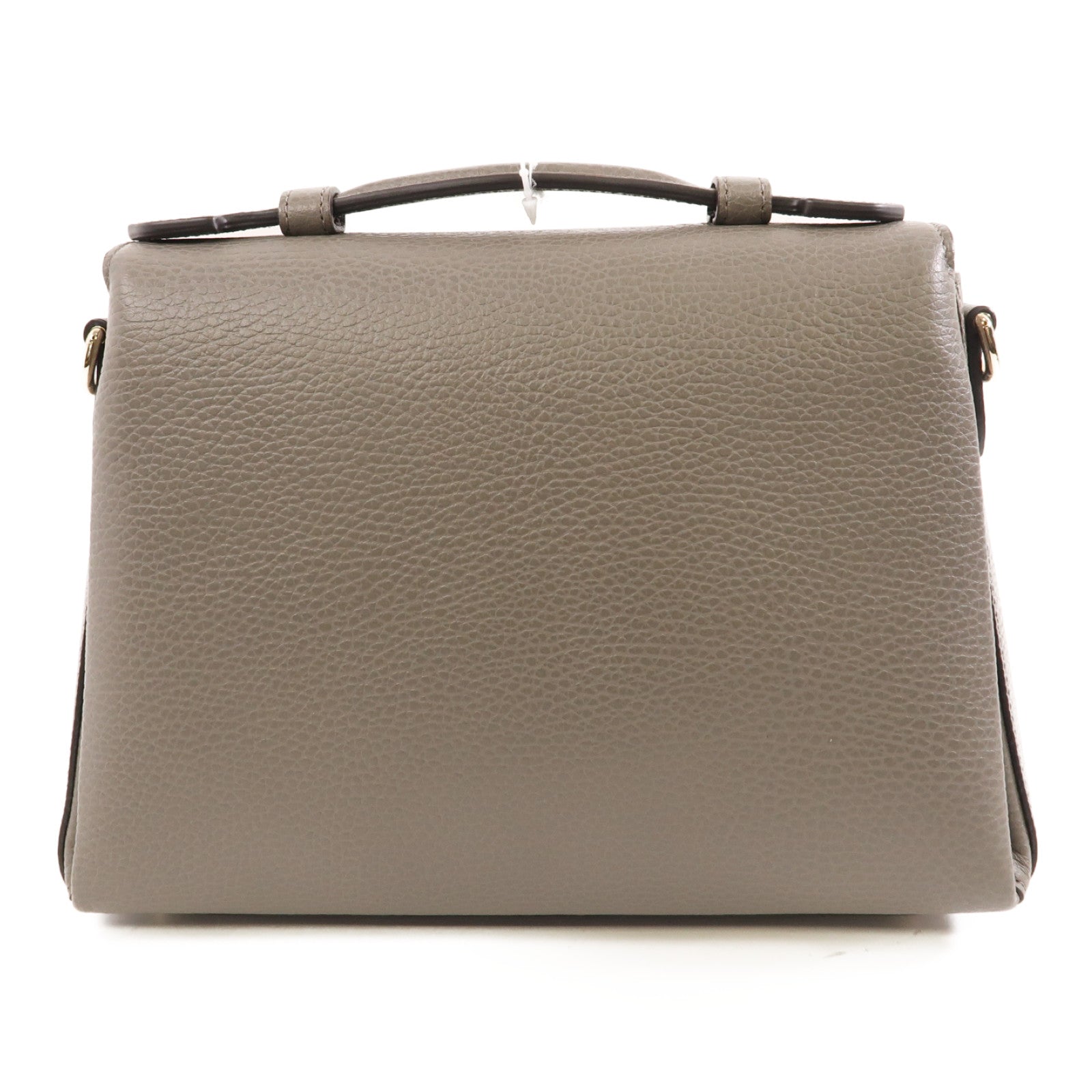 GUCCI 牛皮皮革Chain Shoulder Bag金扣鏈帶肩背袋灰色