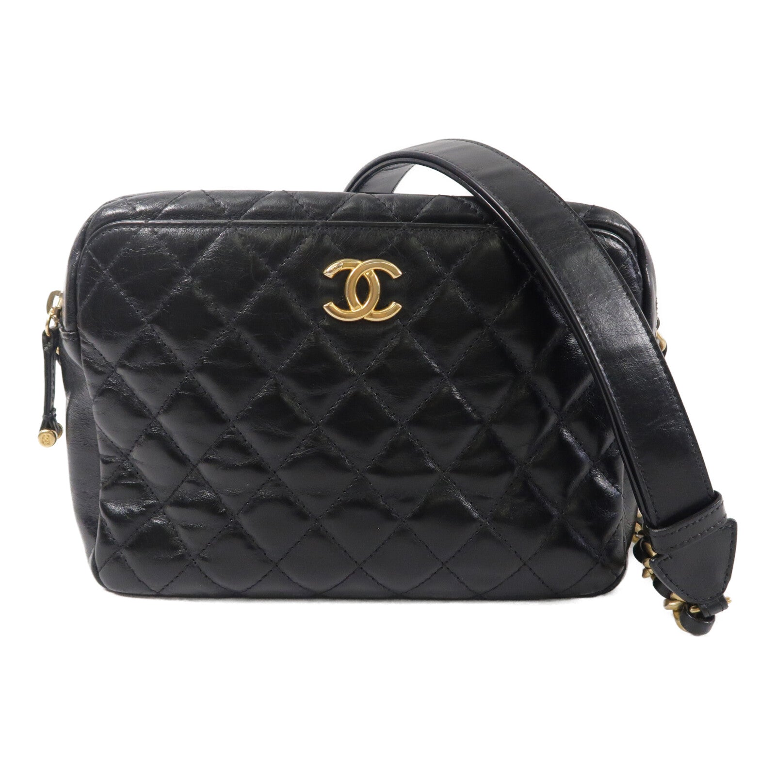 CHANEL 牛皮皮革Shoulder Bag鏈帶肩背袋
