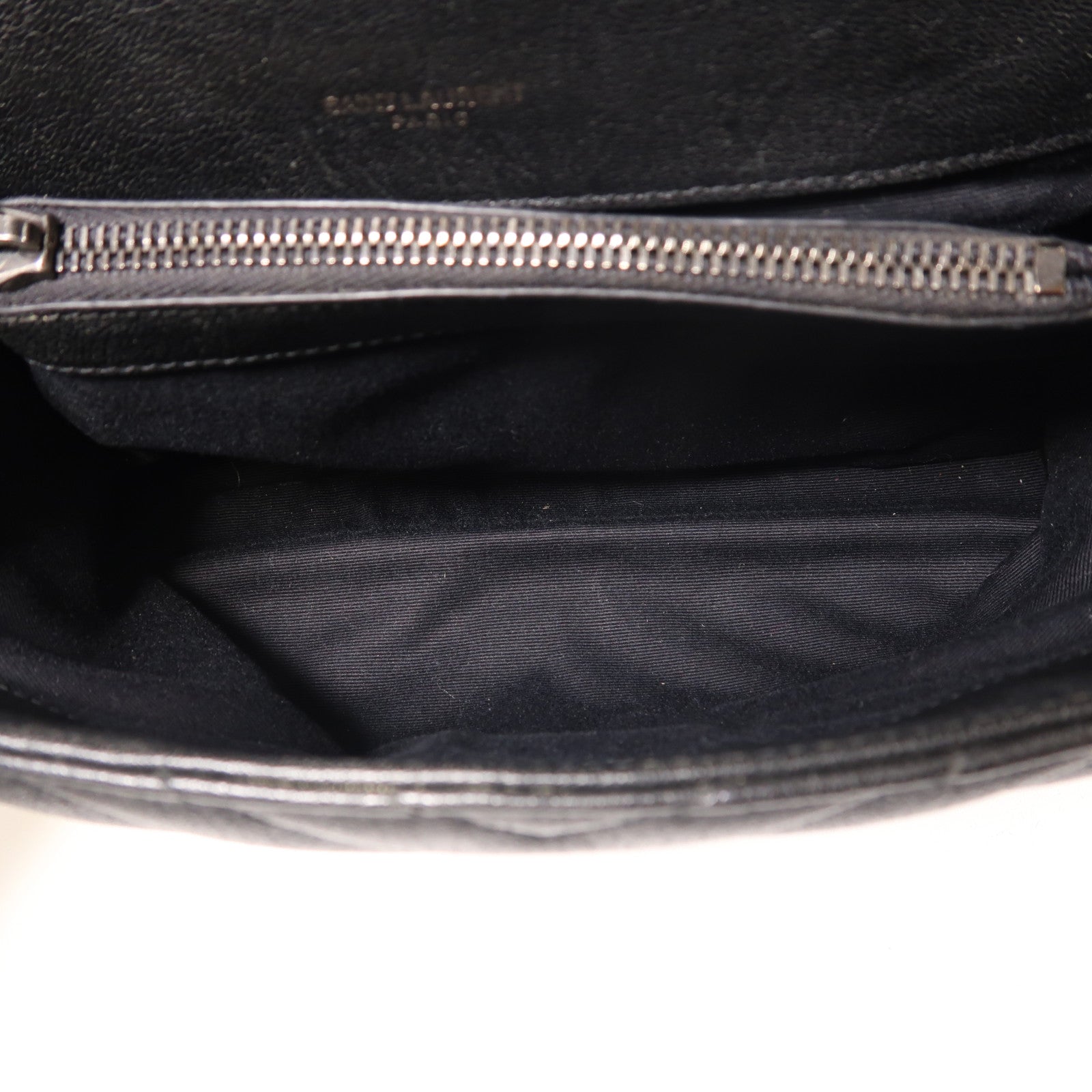 SAINT LAURENT 牛皮皮革Chain Shoulder銀扣手挽肩背兩用袋