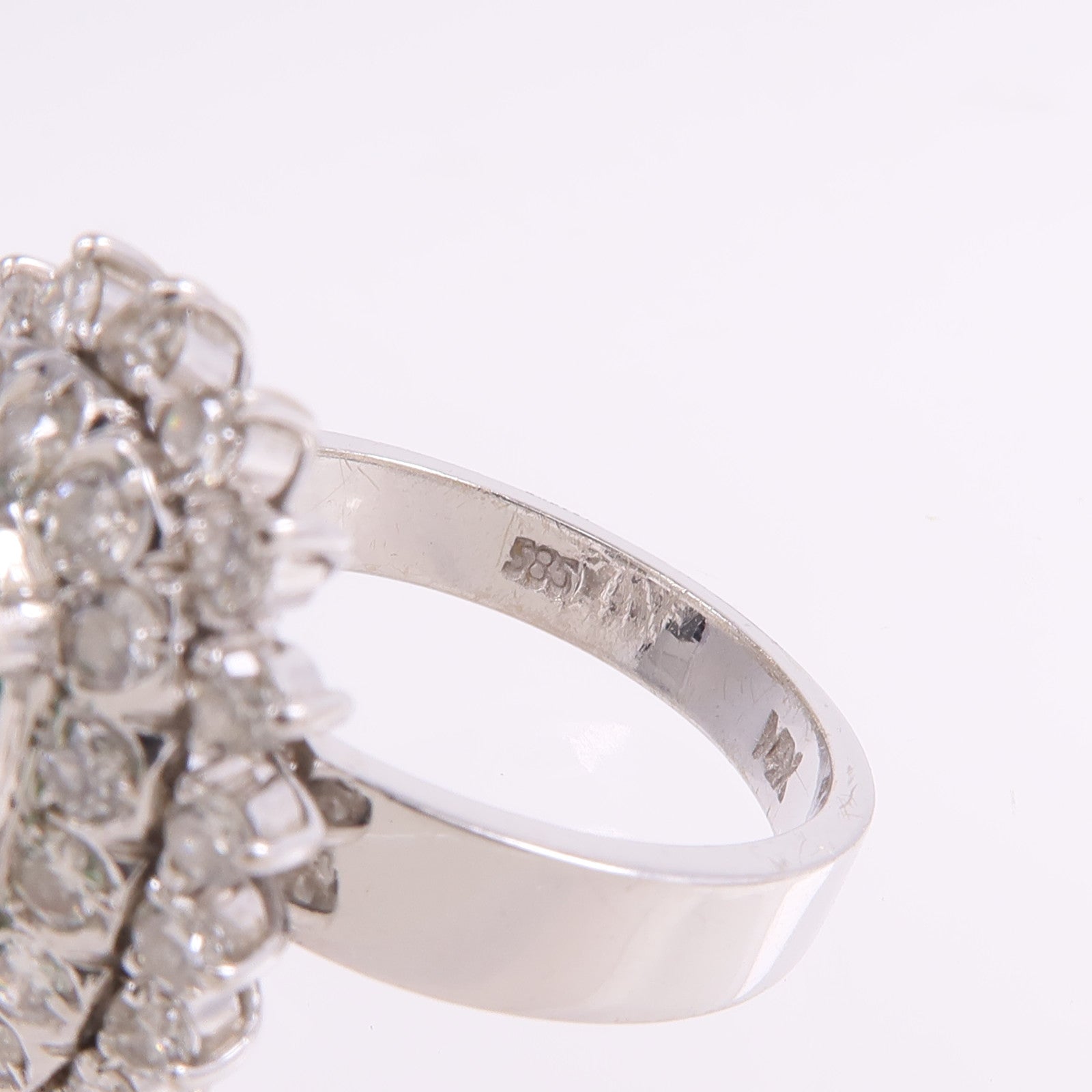 JEWELRY 14K白金Jade Diamond Ring翡翠/鑽石戒指