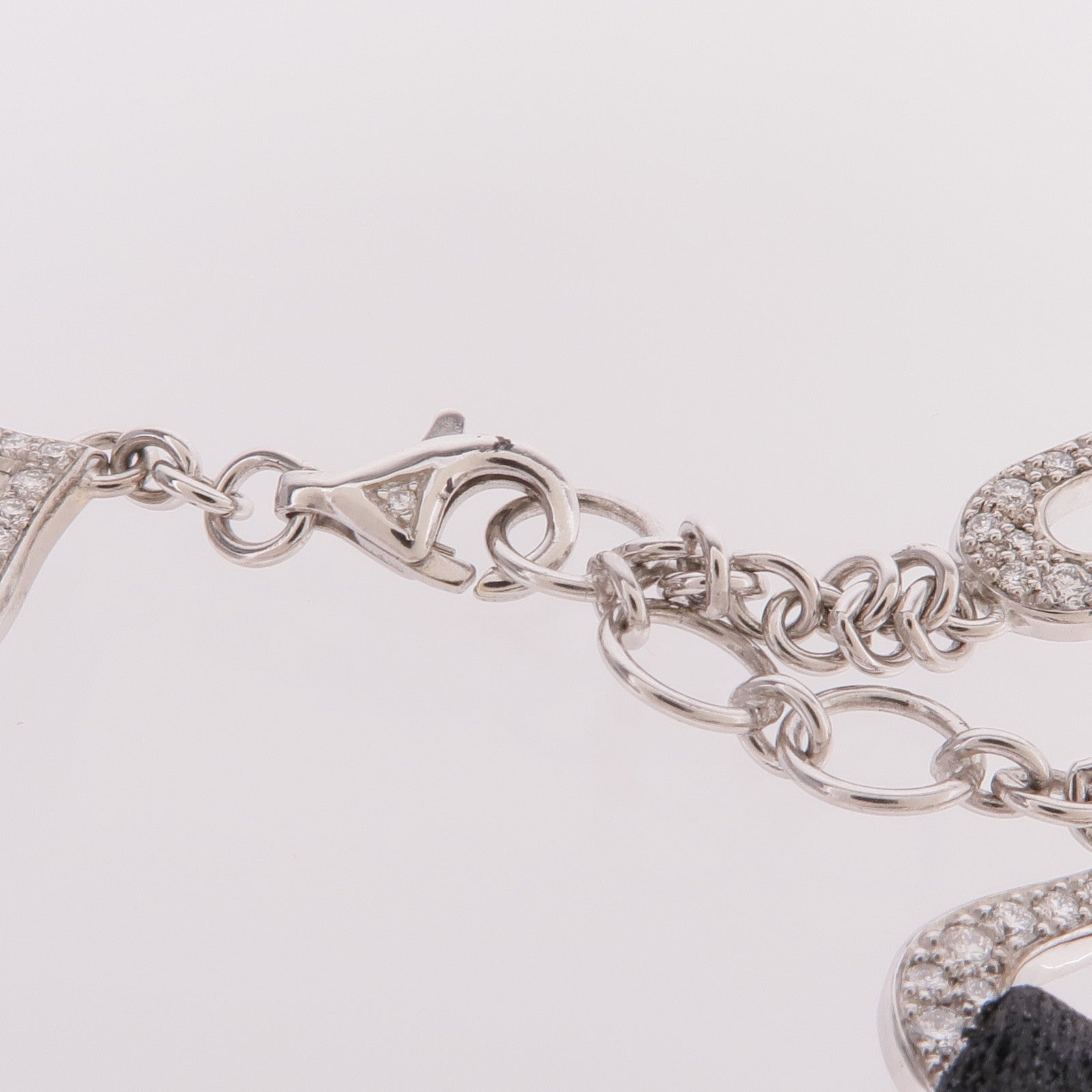 PIAGET 18K白金/皮革Diamond Choker鑽石項鍊