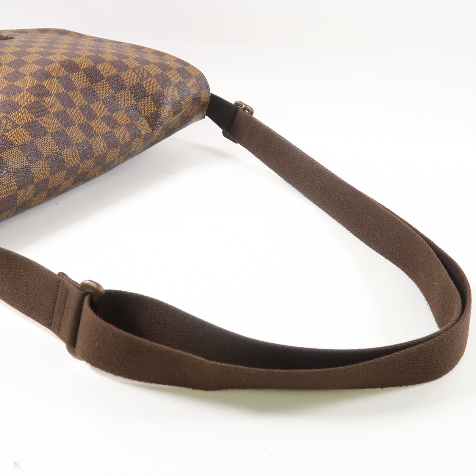 LOUIS VUITTON Damier Brooklyn MM金扣肩背袋啡色