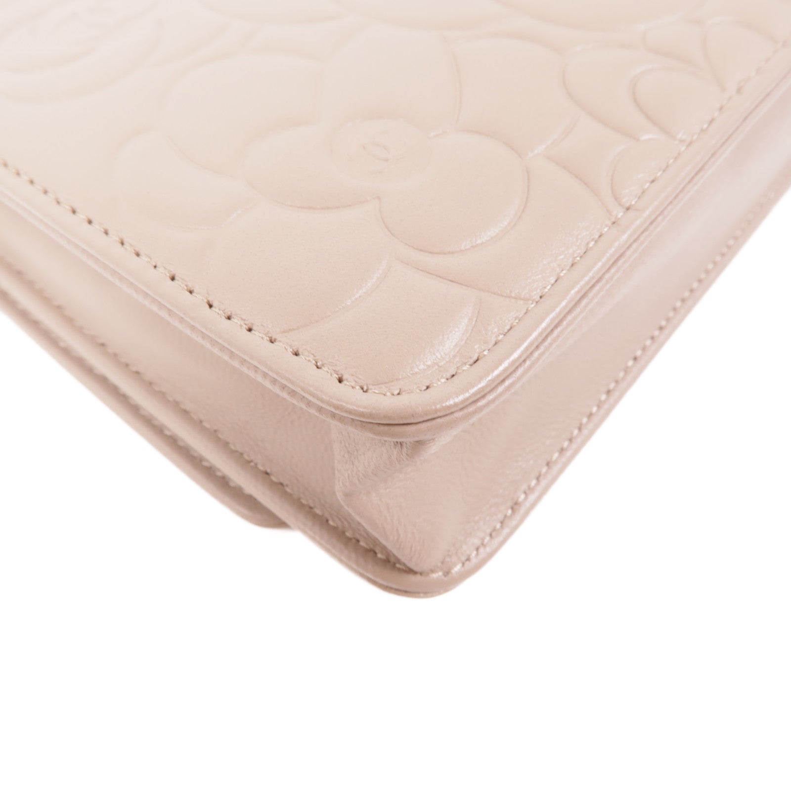 CHANEL 羊皮皮革WOC Chain Shoulder Bag金扣鏈帶肩背袋