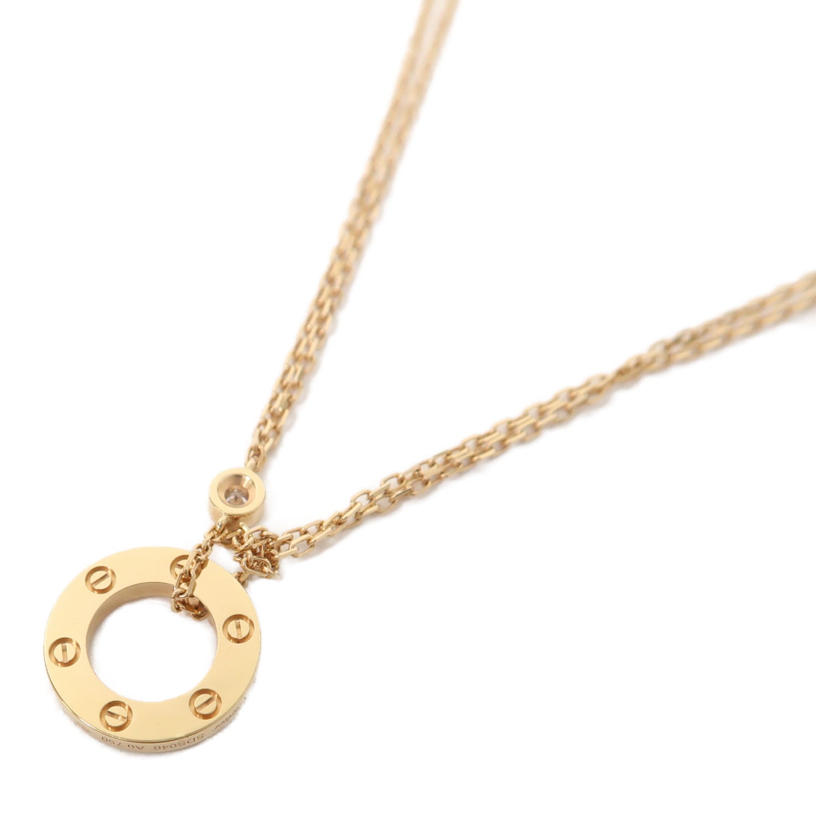 CARTIER 18K玫瑰金Love Necklace項鍊