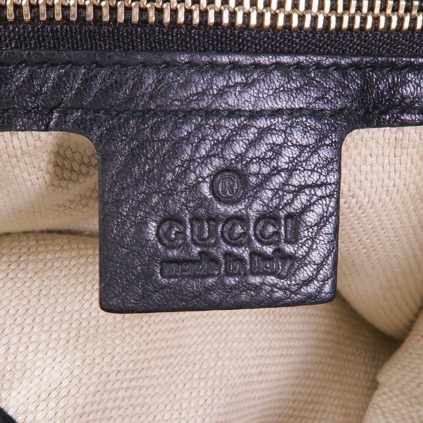 GUCCI 皮革Soho Large金扣鏈帶肩背袋/手挽袋