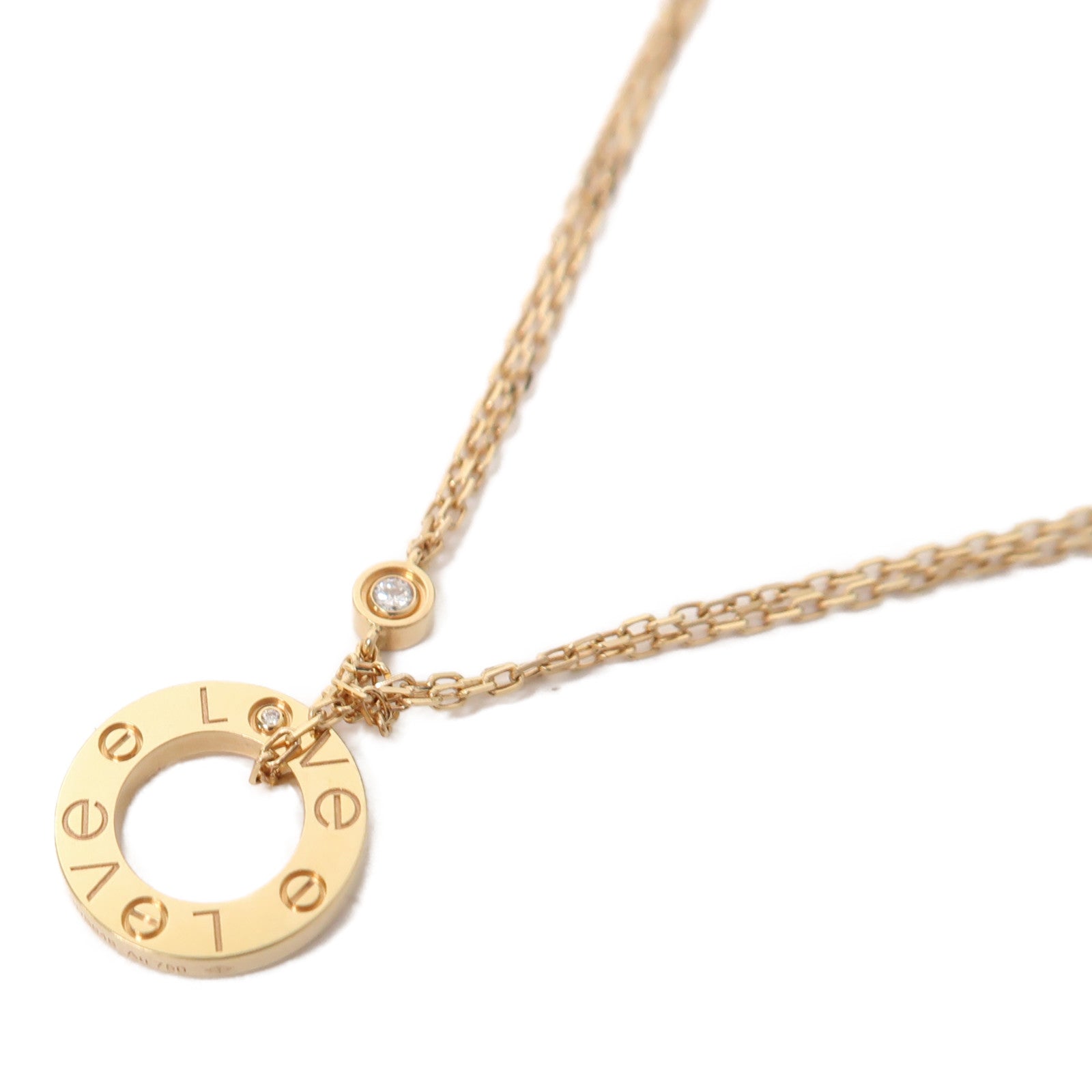 CARTIER 18K玫瑰金Love Necklace項鍊