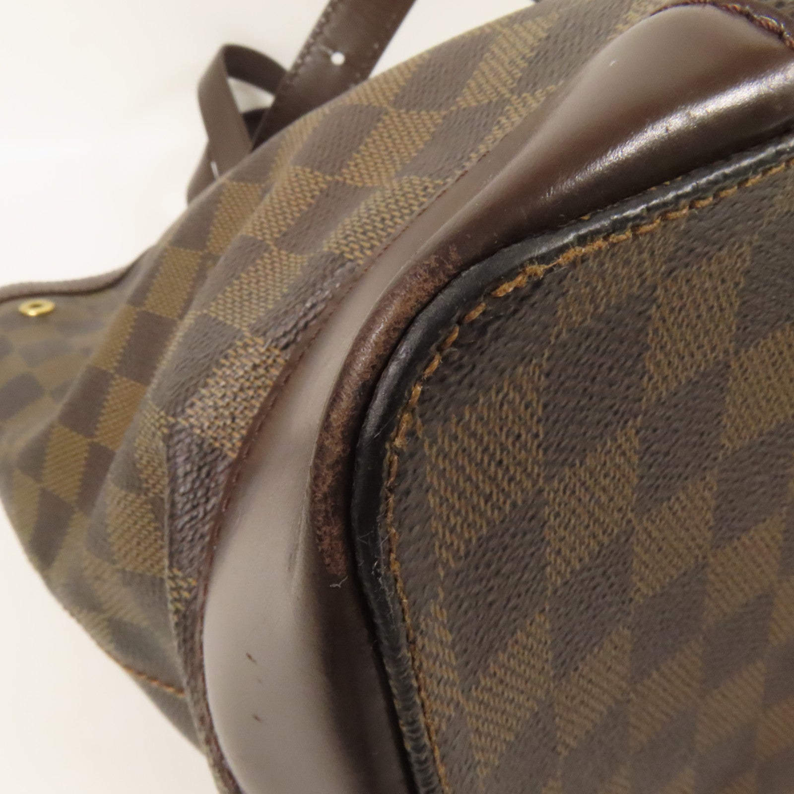 LOUIS VUITTON Damier Hampstead 金扣手挽袋