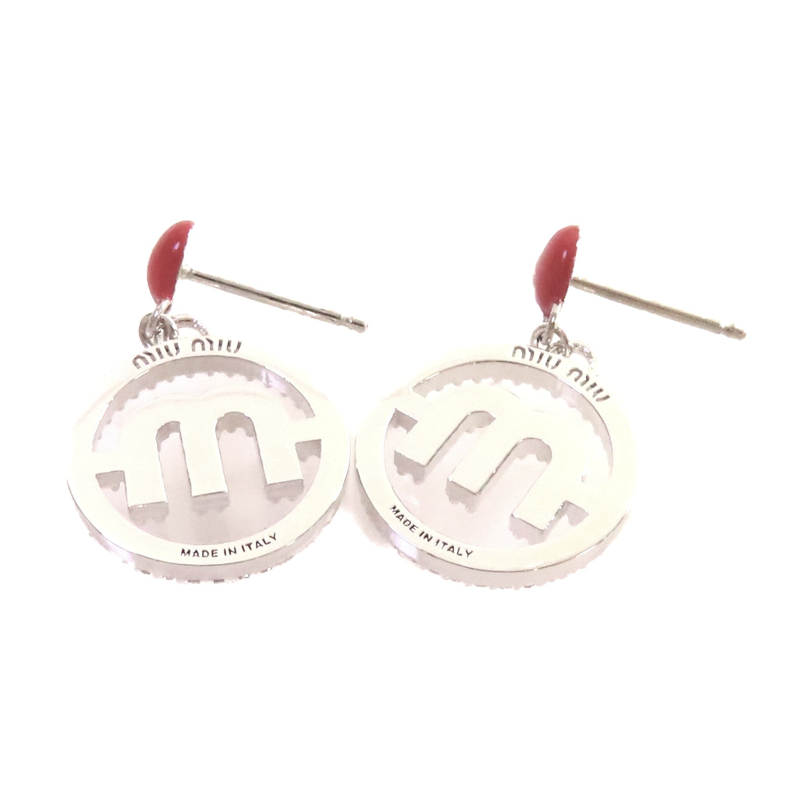 Miu Miu 金屬/PVC Earrings耳環粉紅色/紅色/銀色