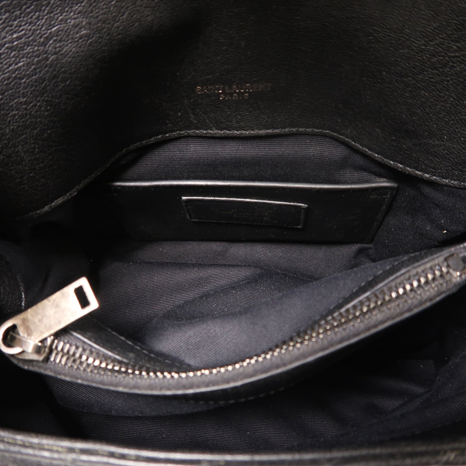 SAINT LAURENT 牛皮皮革Chain Shoulder銀扣手挽肩背兩用袋