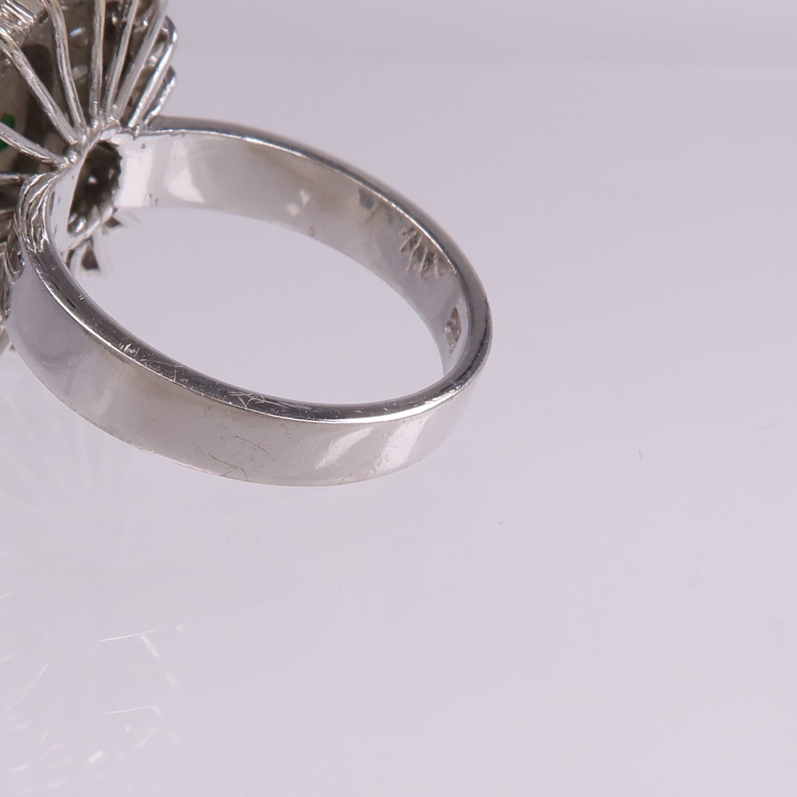 JEWELRY 14K白金Jade Diamond Ring翡翠/鑽石戒指