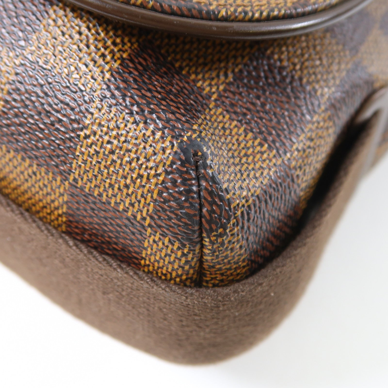 LOUIS VUITTON Damier Brooklyn MM金扣肩背袋啡色