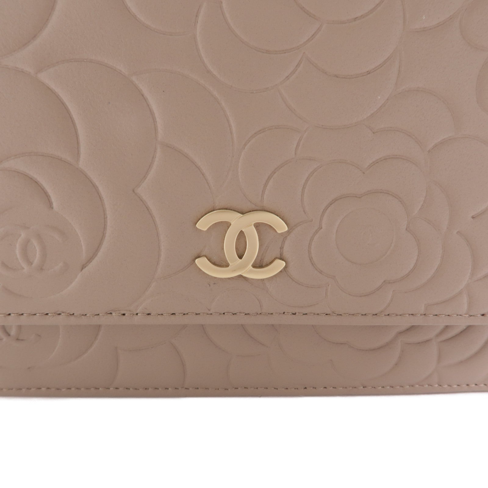 CHANEL 羊皮皮革WOC Chain Shoulder Bag金扣鏈帶肩背袋