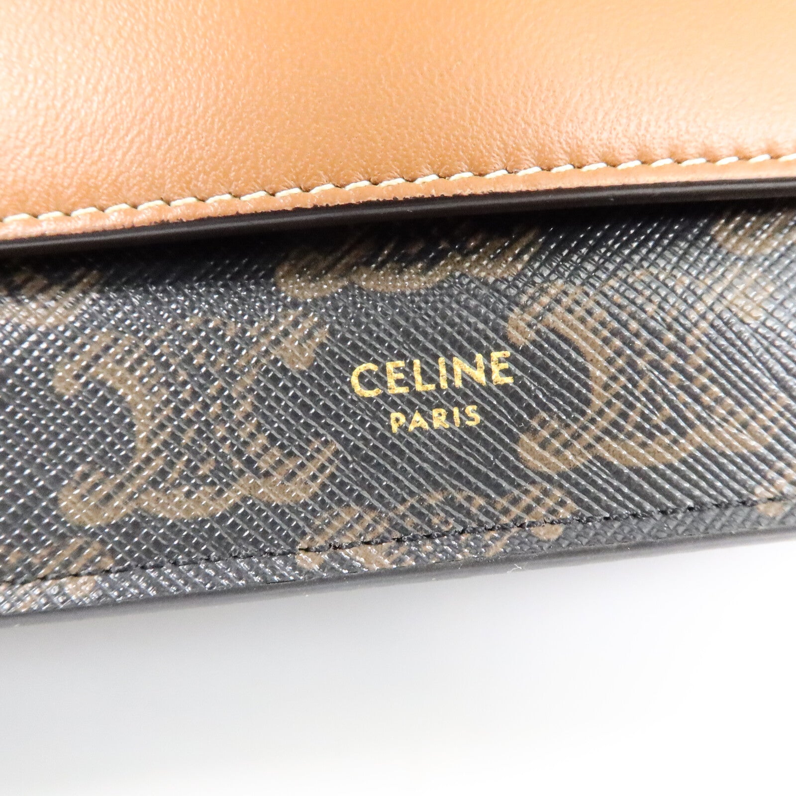 CELINE 塗層帆布Duo Wallet On Strap肩背袋