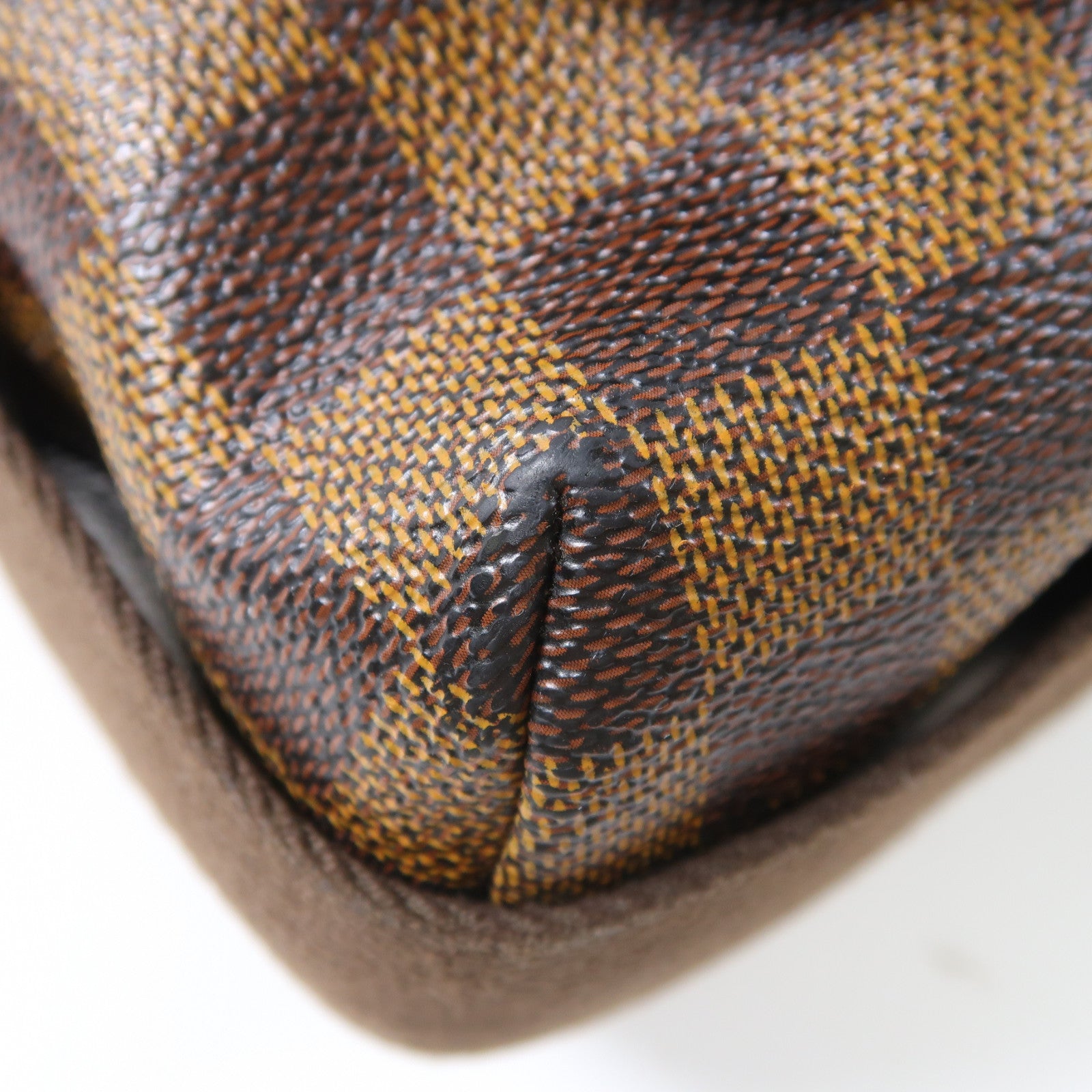 LOUIS VUITTON Damier Brooklyn MM金扣肩背袋啡色