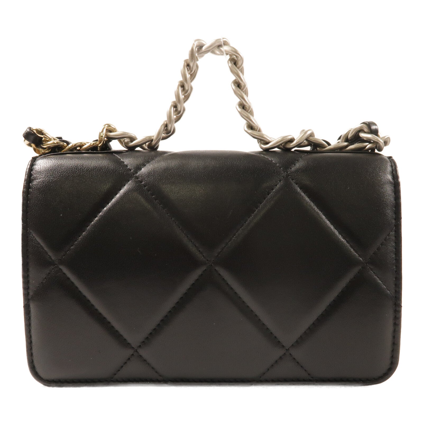 CHANEL 羊皮皮革Matelasse19 Wallet On Chain鏈帶手挽肩背兩用袋