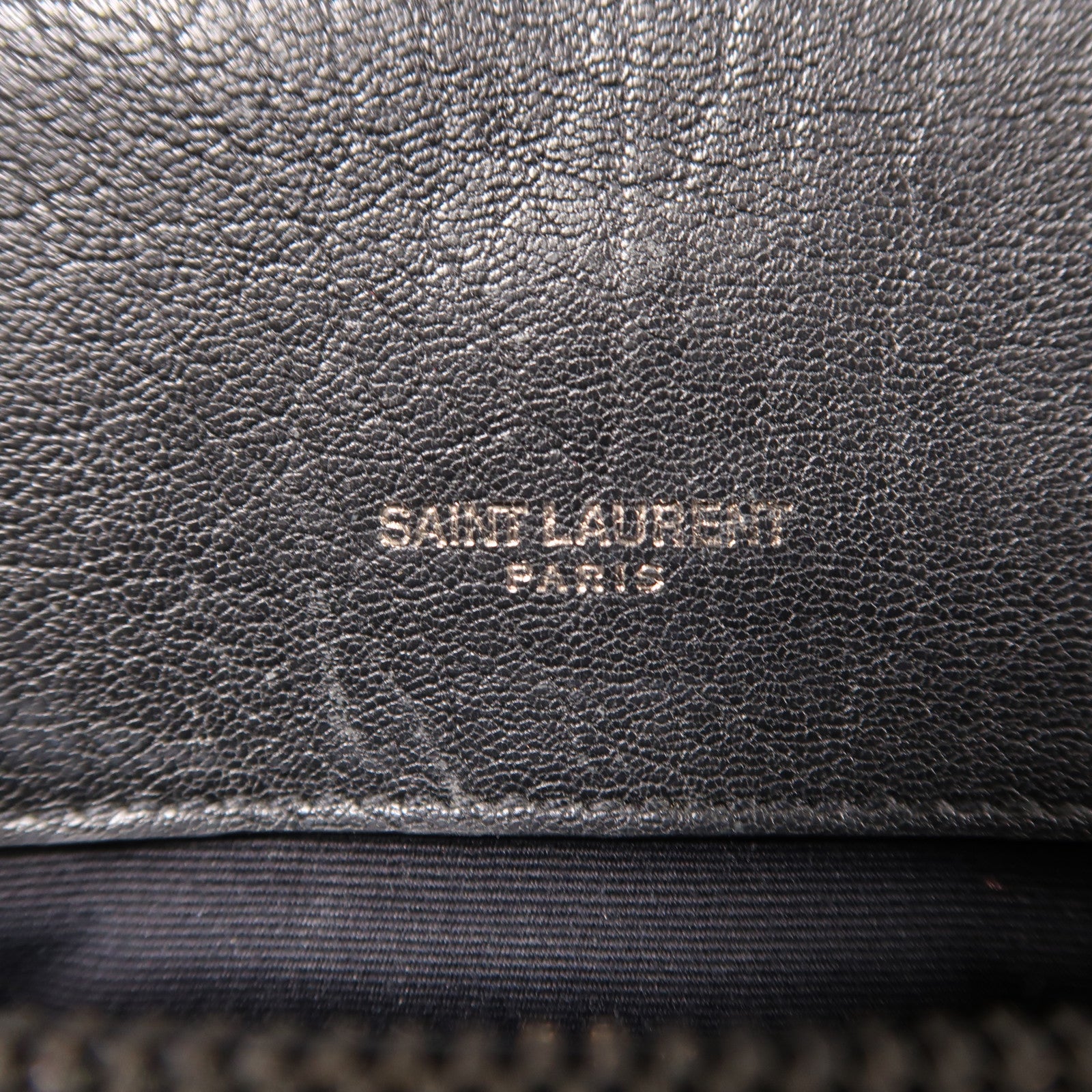 SAINT LAURENT 牛皮皮革Chain Shoulder銀扣手挽肩背兩用袋