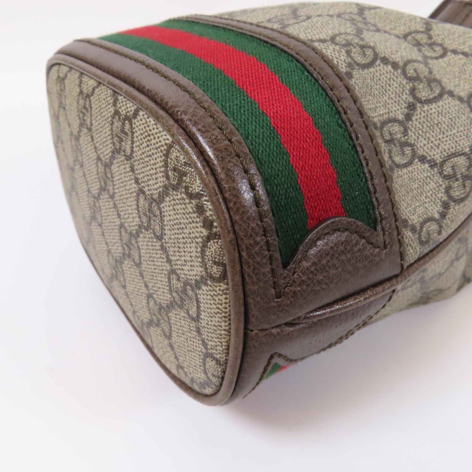 GUCCI 塗層帆布Ophidia Bucket Bag金扣肩背袋啡色