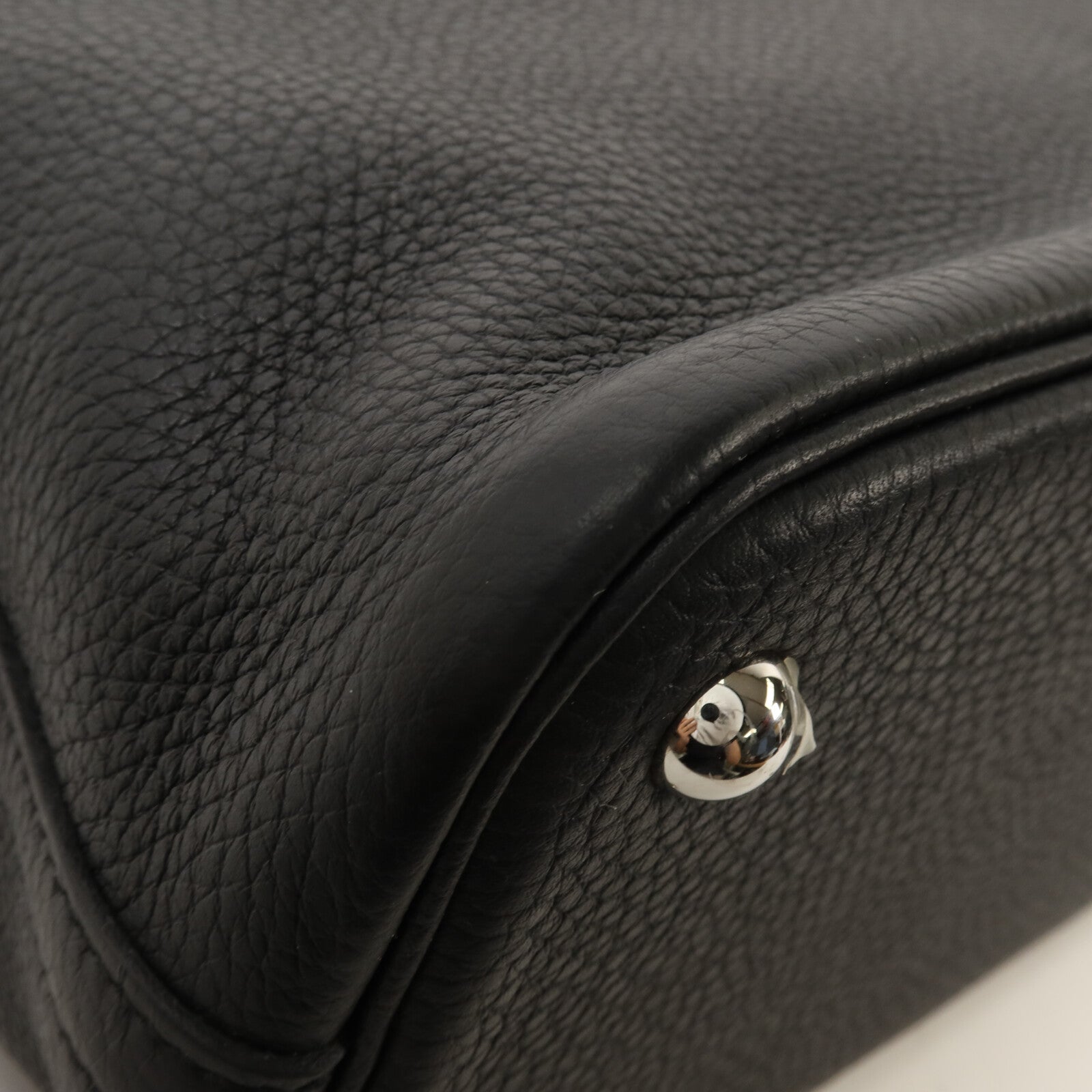 HERMES Clemence皮革Bolide 31手挽肩背兩用袋Noir