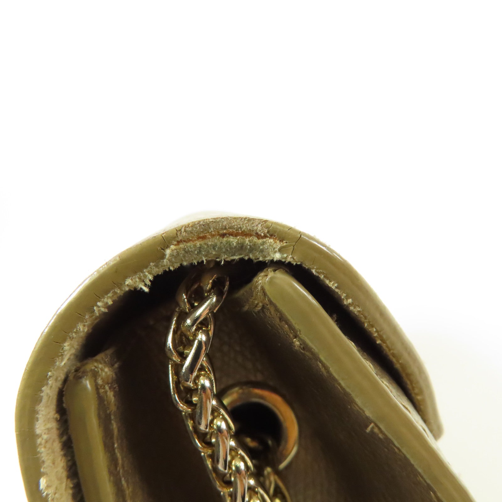 Furla 牛皮皮革Chain Shoulder金扣鏈帶肩背袋