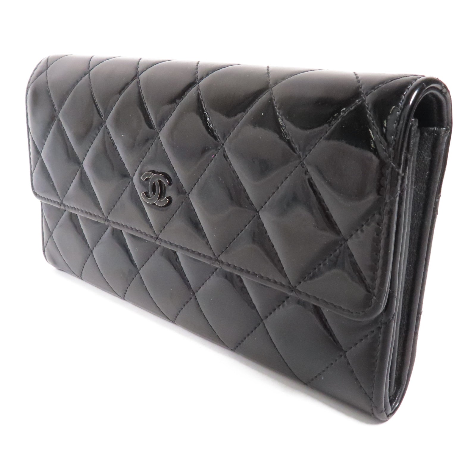 CHANEL 漆皮皮革Long Wallet長錢包