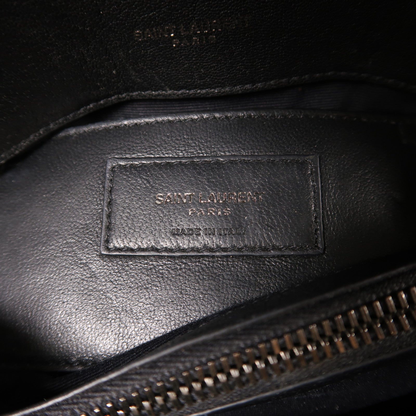 SAINT LAURENT 牛皮皮革Chain Shoulder銀扣手挽肩背兩用袋