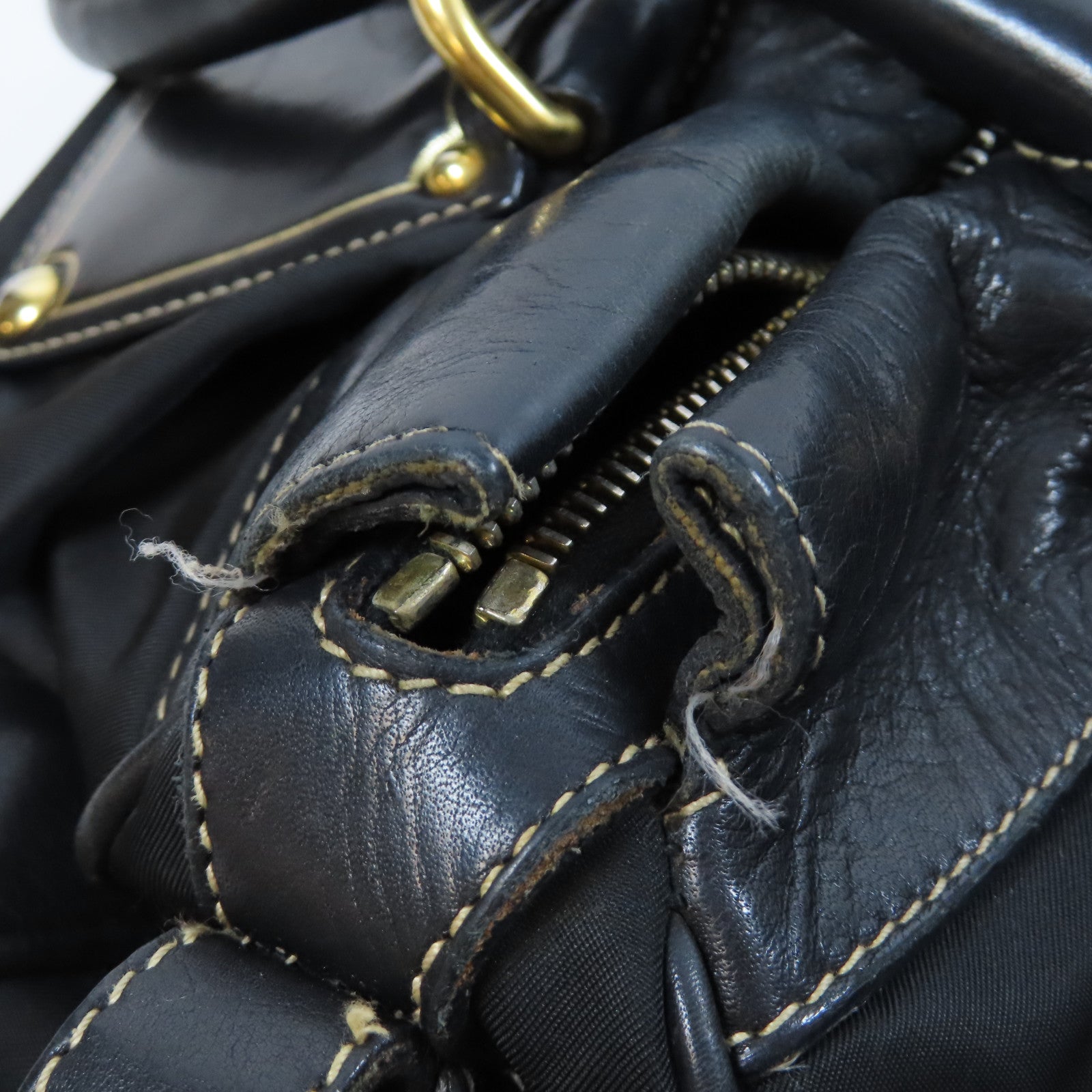 PRADA 尼龍2 Way Shoulder Bag金扣手挽肩背兩用袋黑色