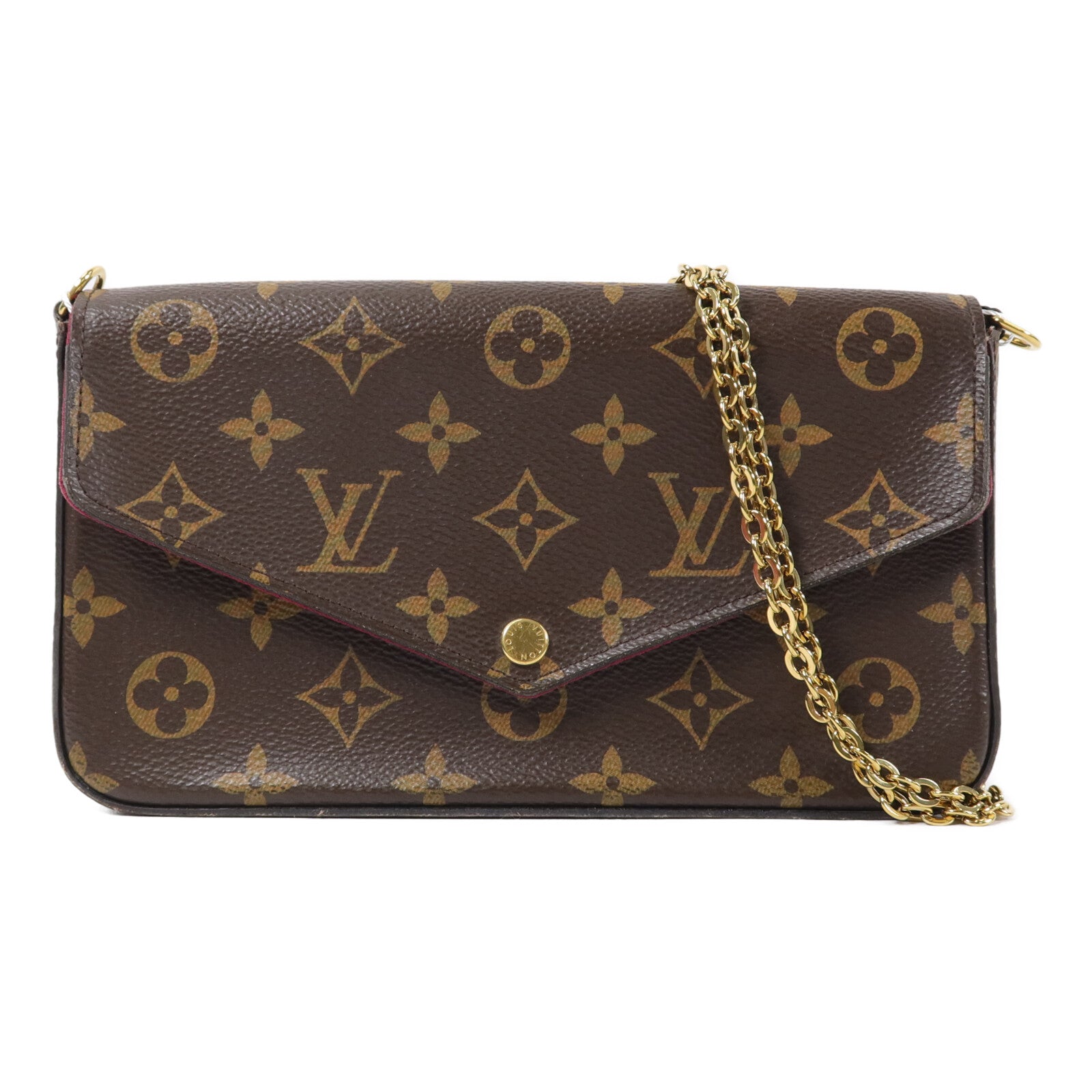 LOUIS VUITTON Monogram Pochette Felicie鏈帶肩背袋