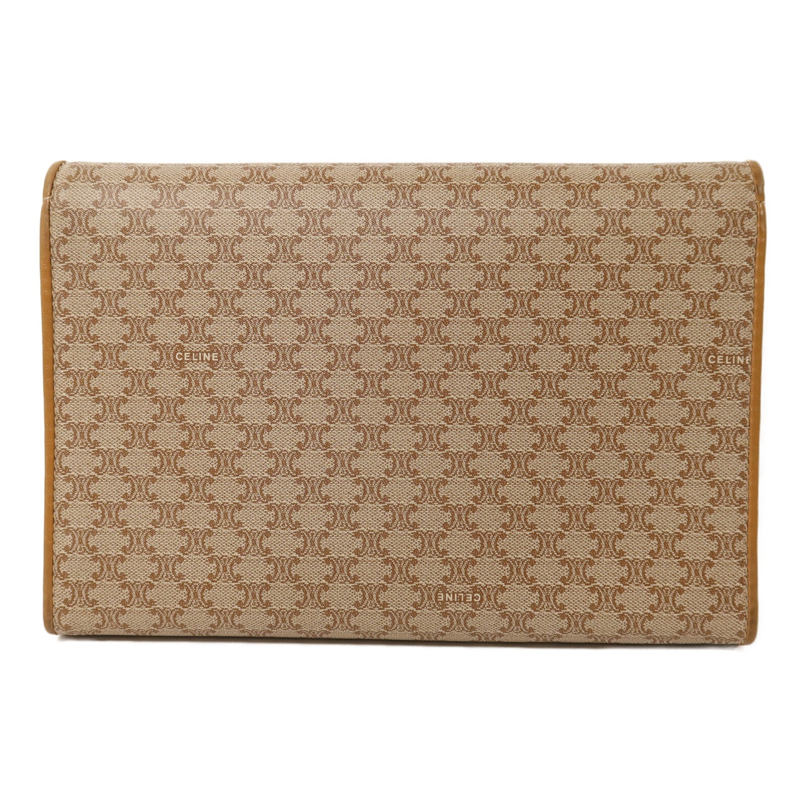 CELINE 塗層帆布Vintage Macadam金扣肩背袋