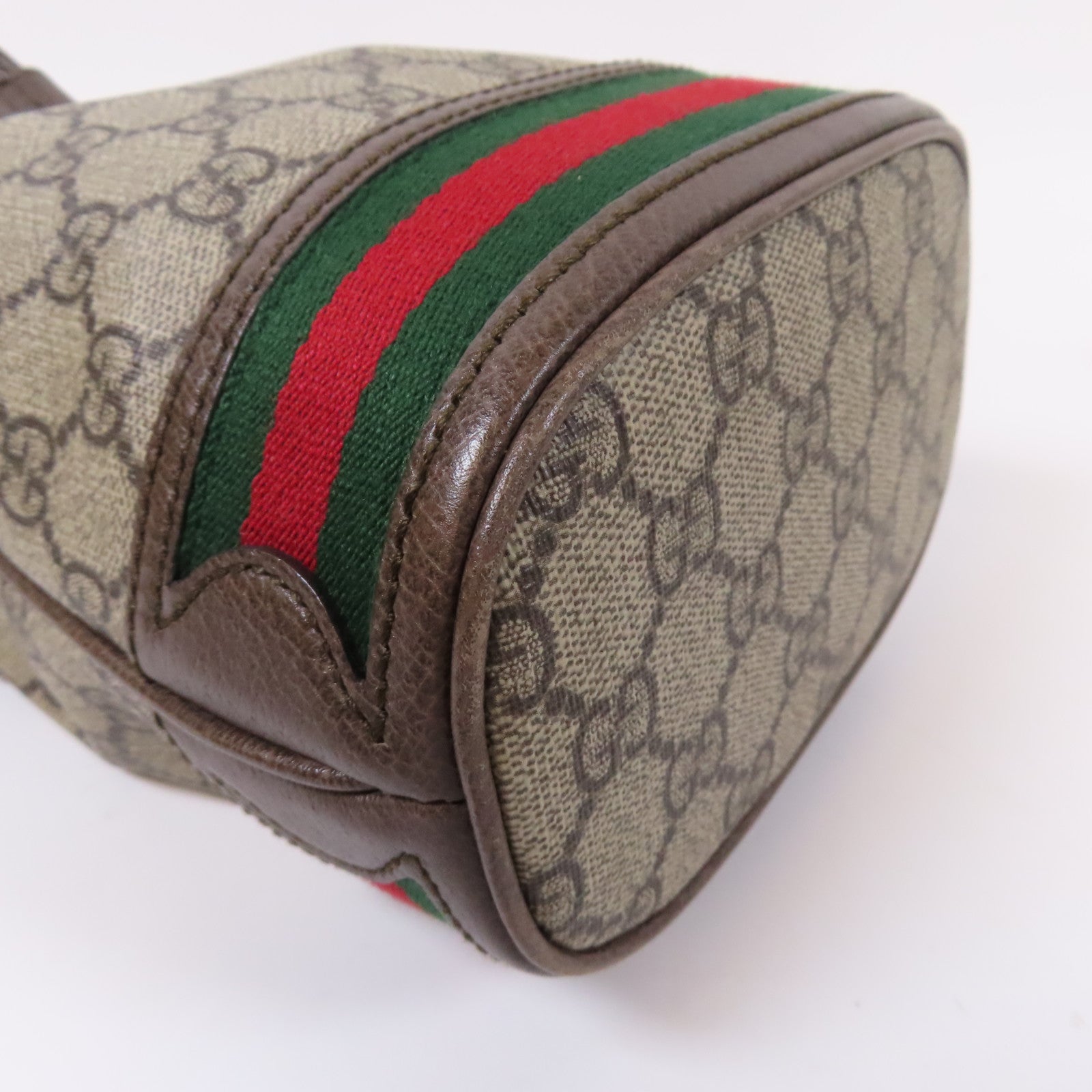 GUCCI 塗層帆布Ophidia Bucket Bag金扣肩背袋啡色