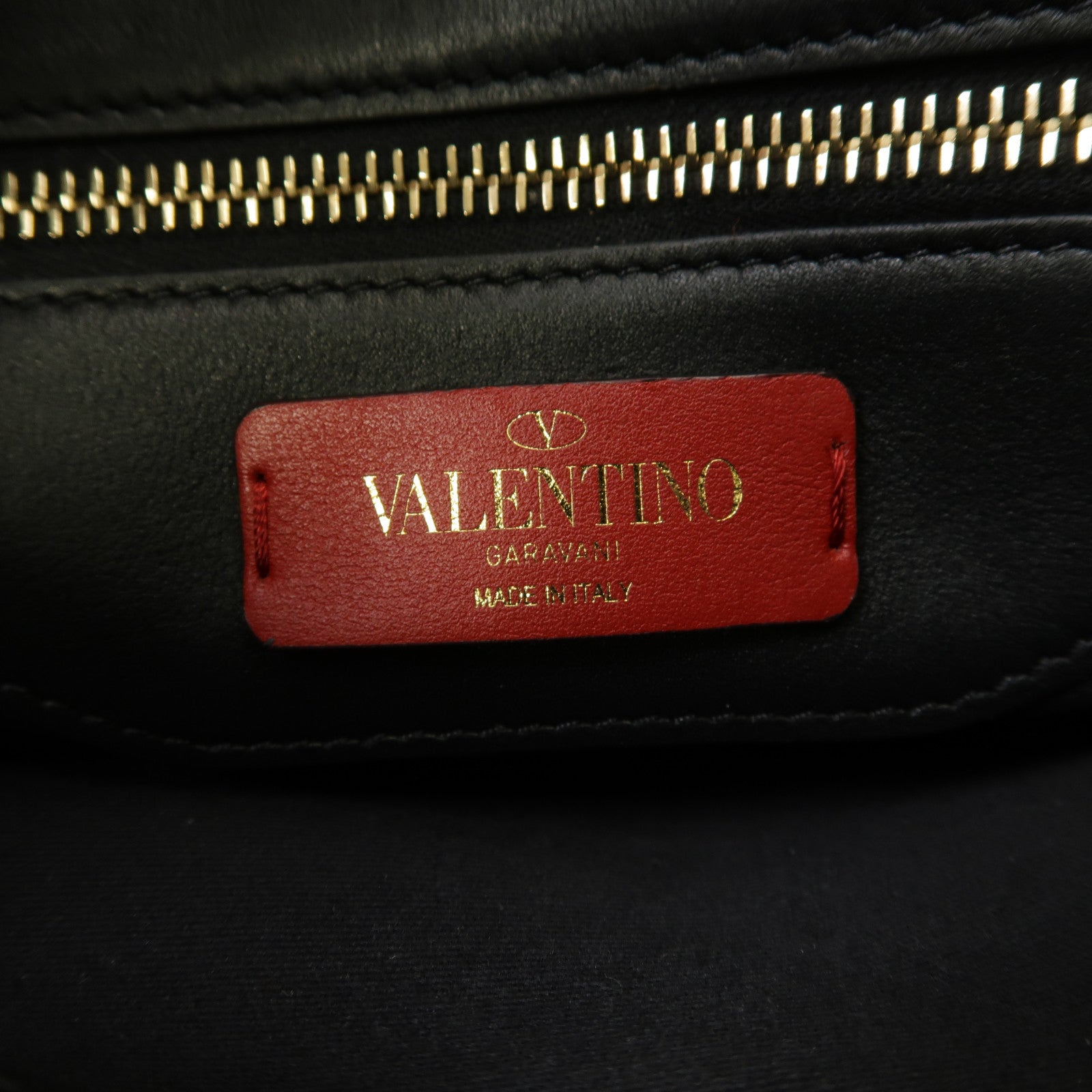 Valentino 【激減優惠】牛皮皮革2 Way Shoulder銀扣手挽肩背兩用袋黑色