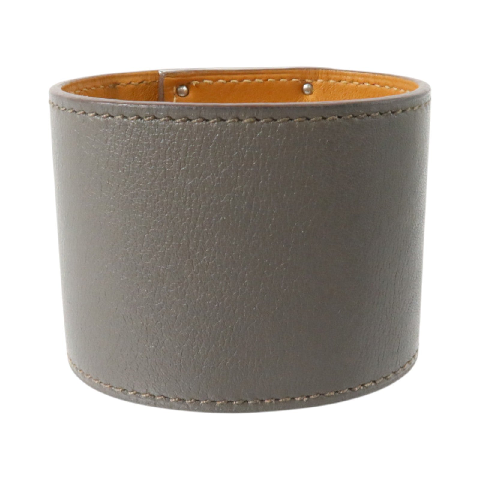 HERMES Swift皮革Kelly Dog Extreme Bracelet銀扣手鏈Etain