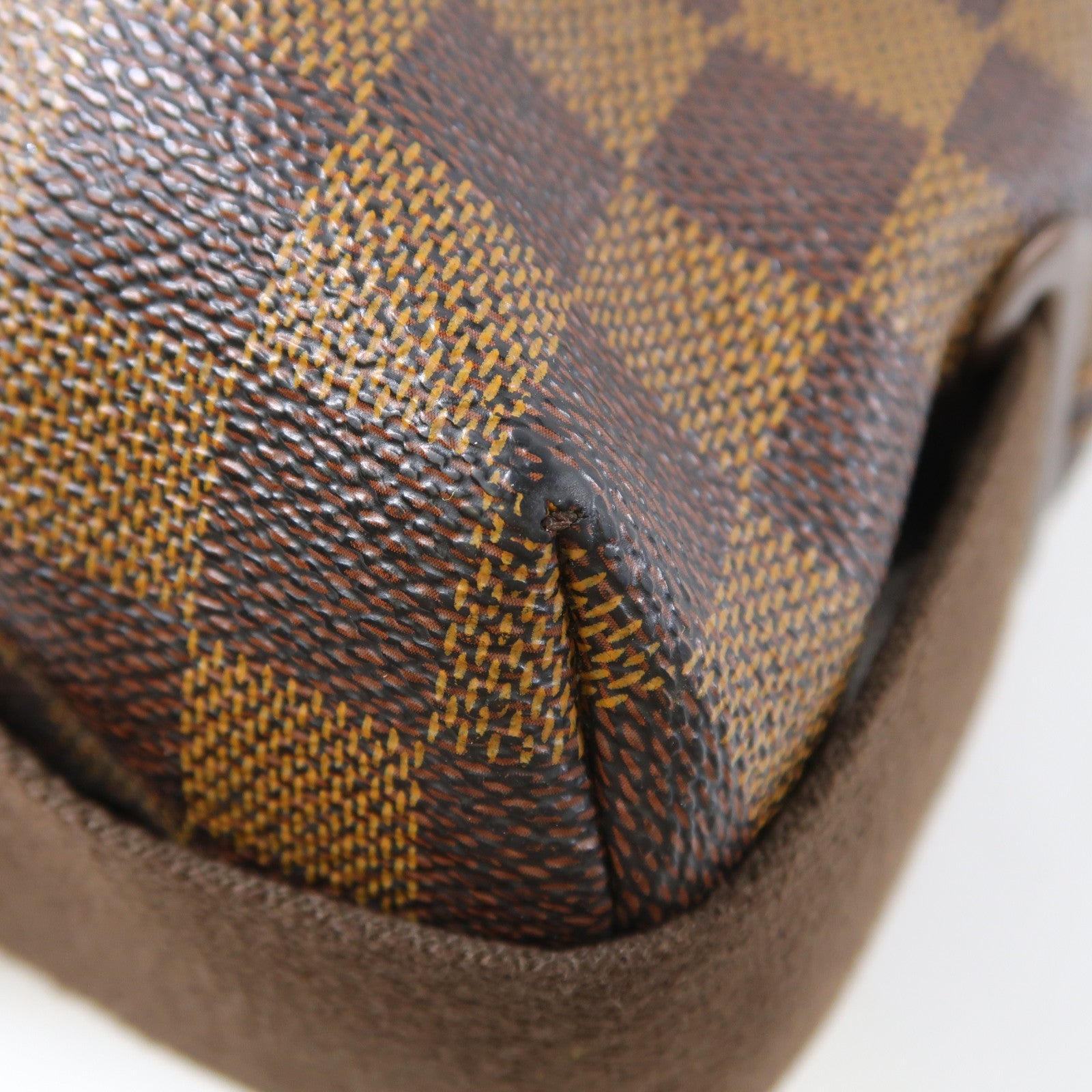 LOUIS VUITTON Damier Brooklyn MM金扣肩背袋啡色