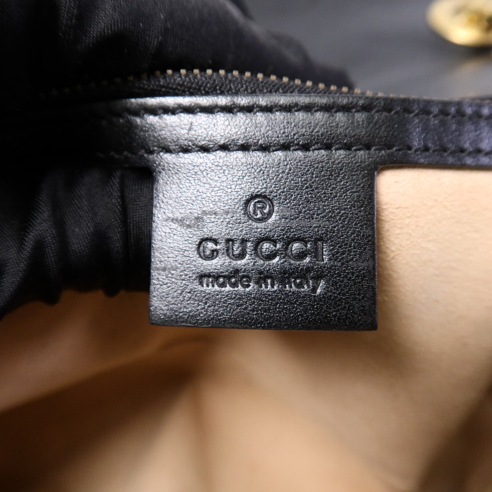 GUCCI 牛皮皮革GG Marmont鏈帶肩背袋