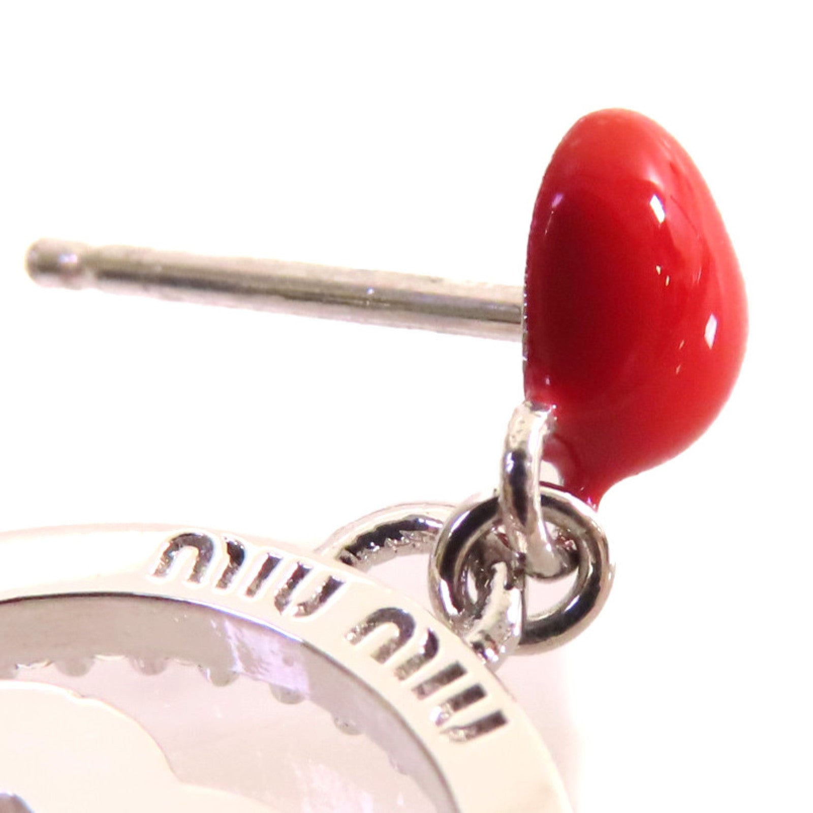 Miu Miu 金屬/PVC Earrings耳環粉紅色/紅色/銀色