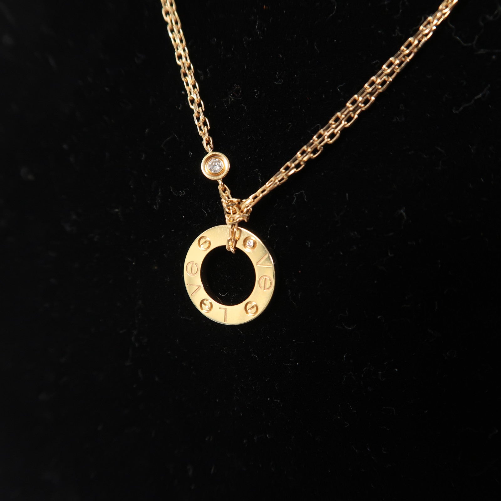 CARTIER 18K玫瑰金Love Necklace項鍊